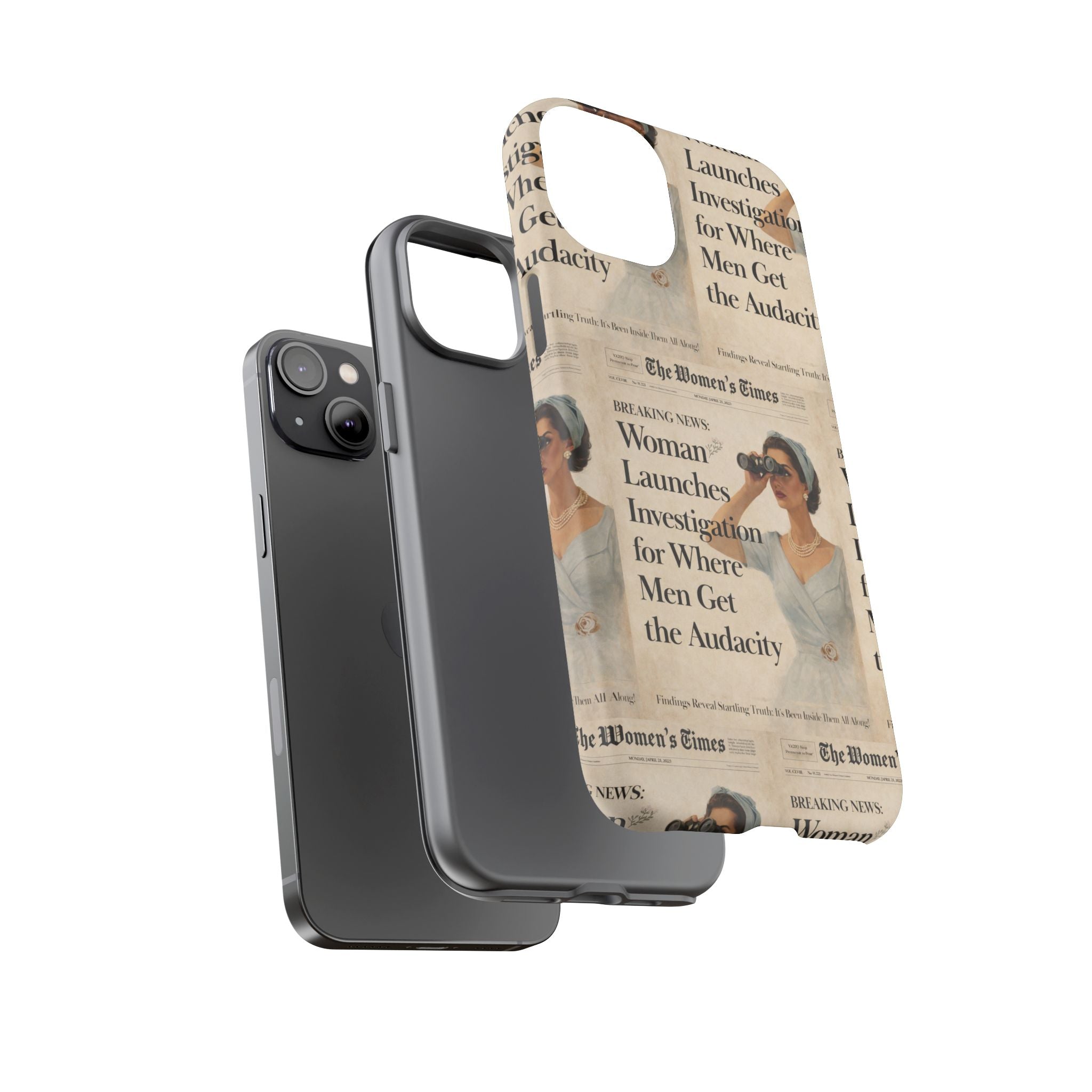 Funny Vintage Sarcastic Women Phone Case | Retro Sarcasm Text Design