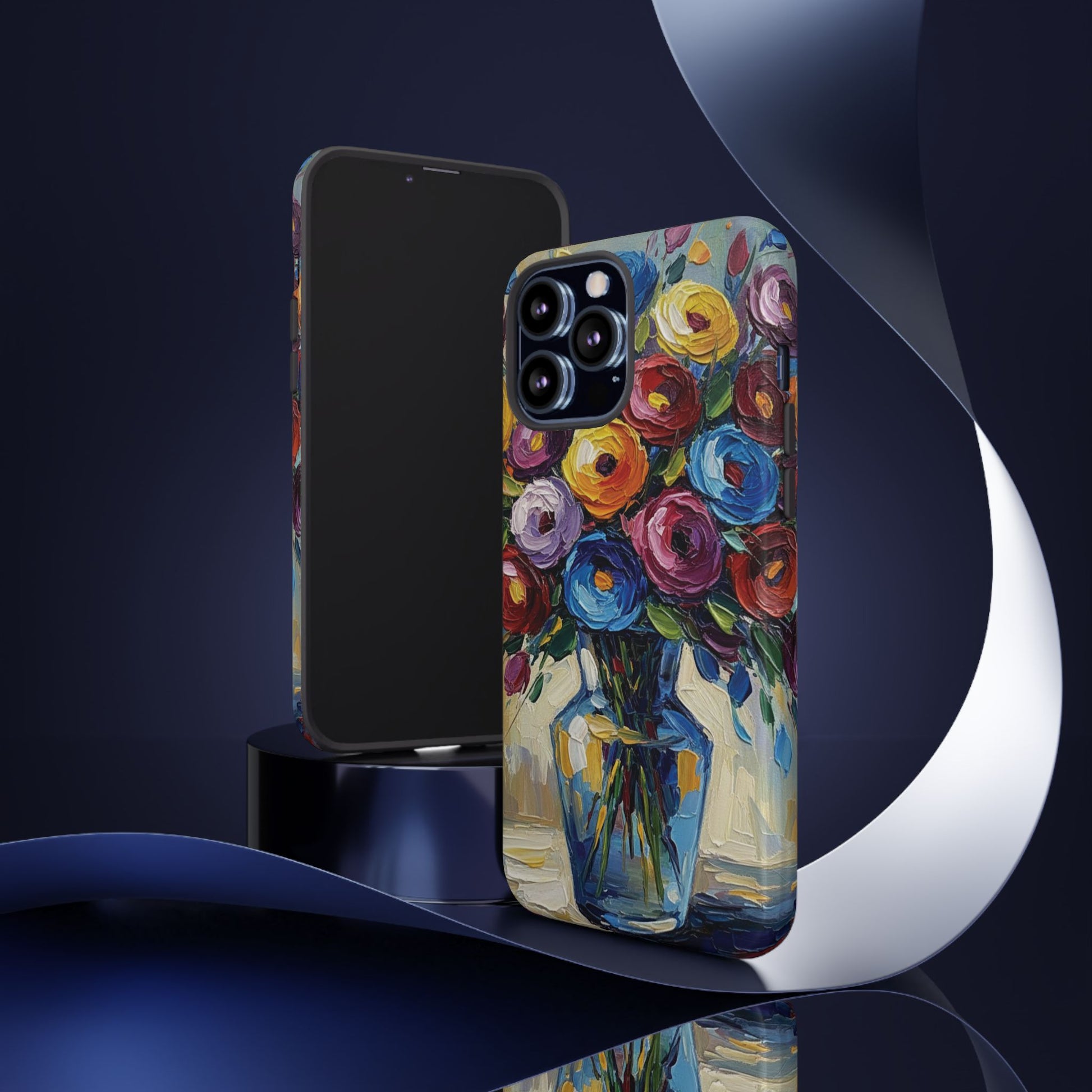 Floral Luxury Oil Painting Illusion Tough Case — Floral Art Phone Case for Art Lovers