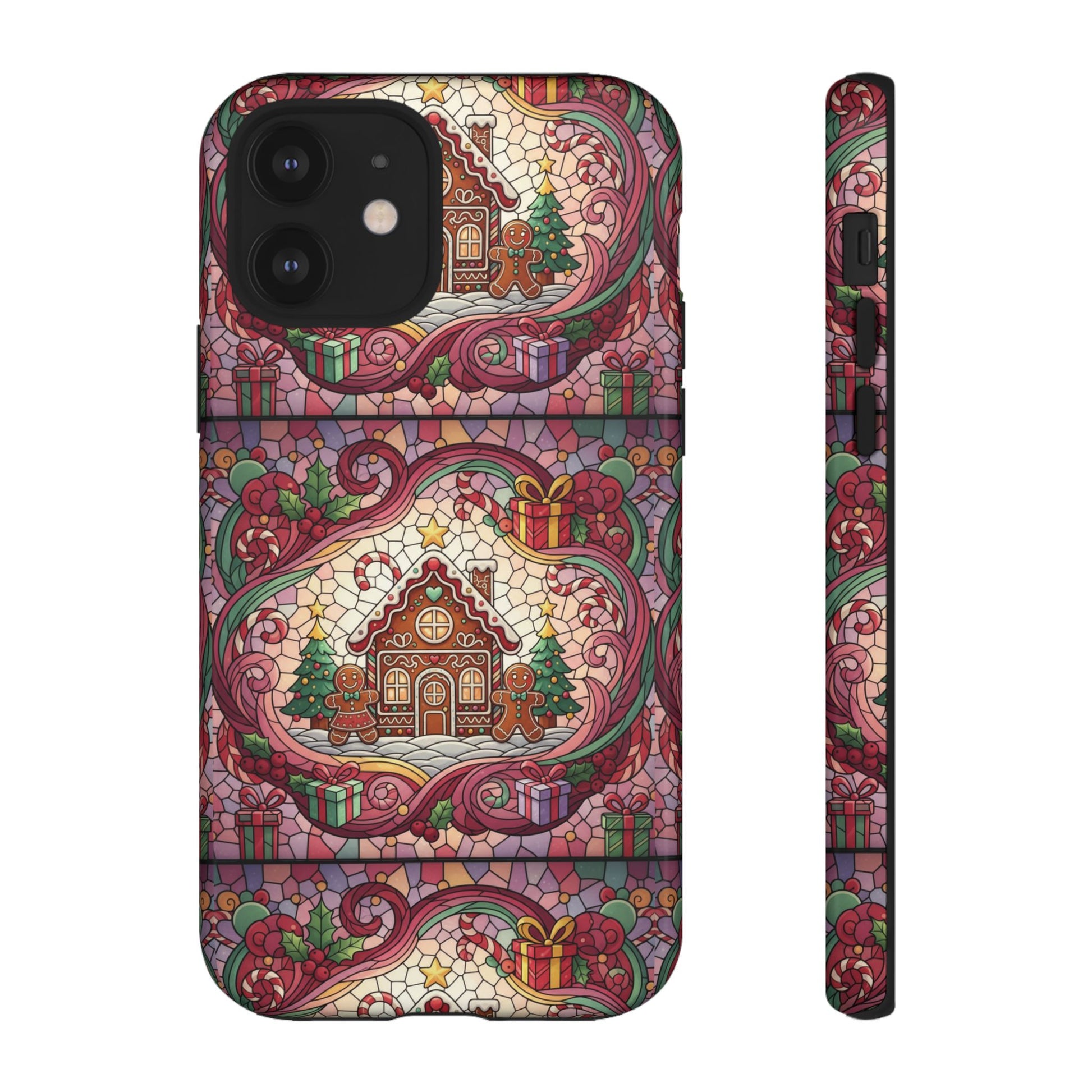 iPhone Case 17, 16  Gingerbread Stained Glass Tough Case Samsung perfect phone case