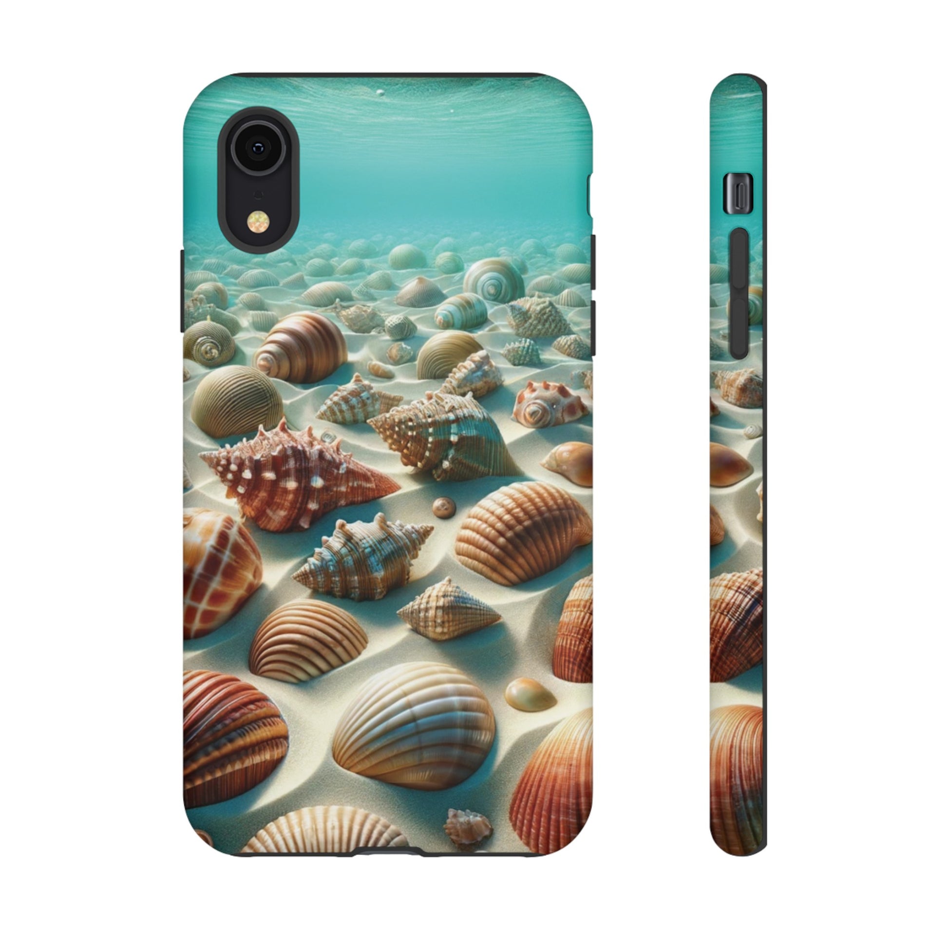 Plush Ocean Bliss Turquoise Seashell Ocean Beach View Protective Phone Case Gift for Her Phone 15, Samsung iPhone Samsung Gift for Her Case iPhone 15, Samsung iPhone Samsung Accessory Gift for Her.