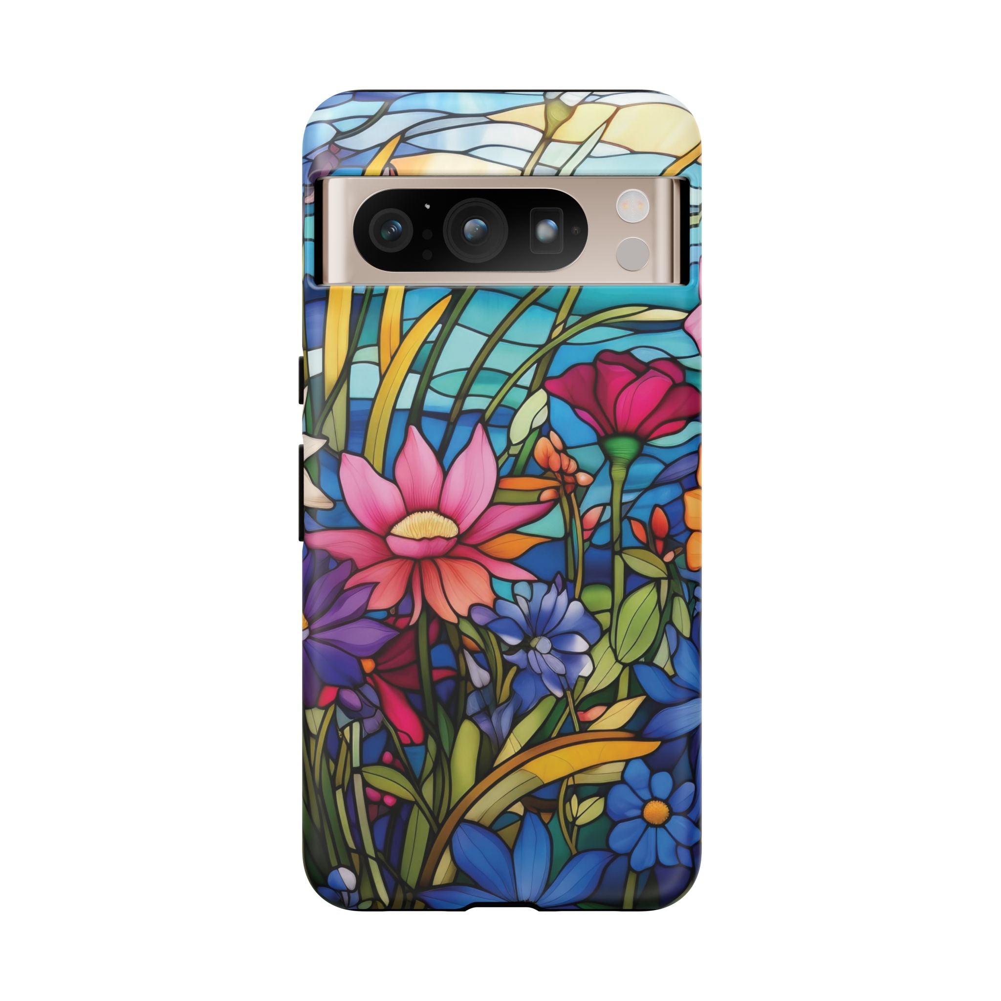 Wildflowers Stain Glass Illusion Phone Case Unique Holiday Protection for Your Device | Stylish & Durable Cover Gift for Her Phone 15, Samsung iPhone Samsung Accessory Gift for Her