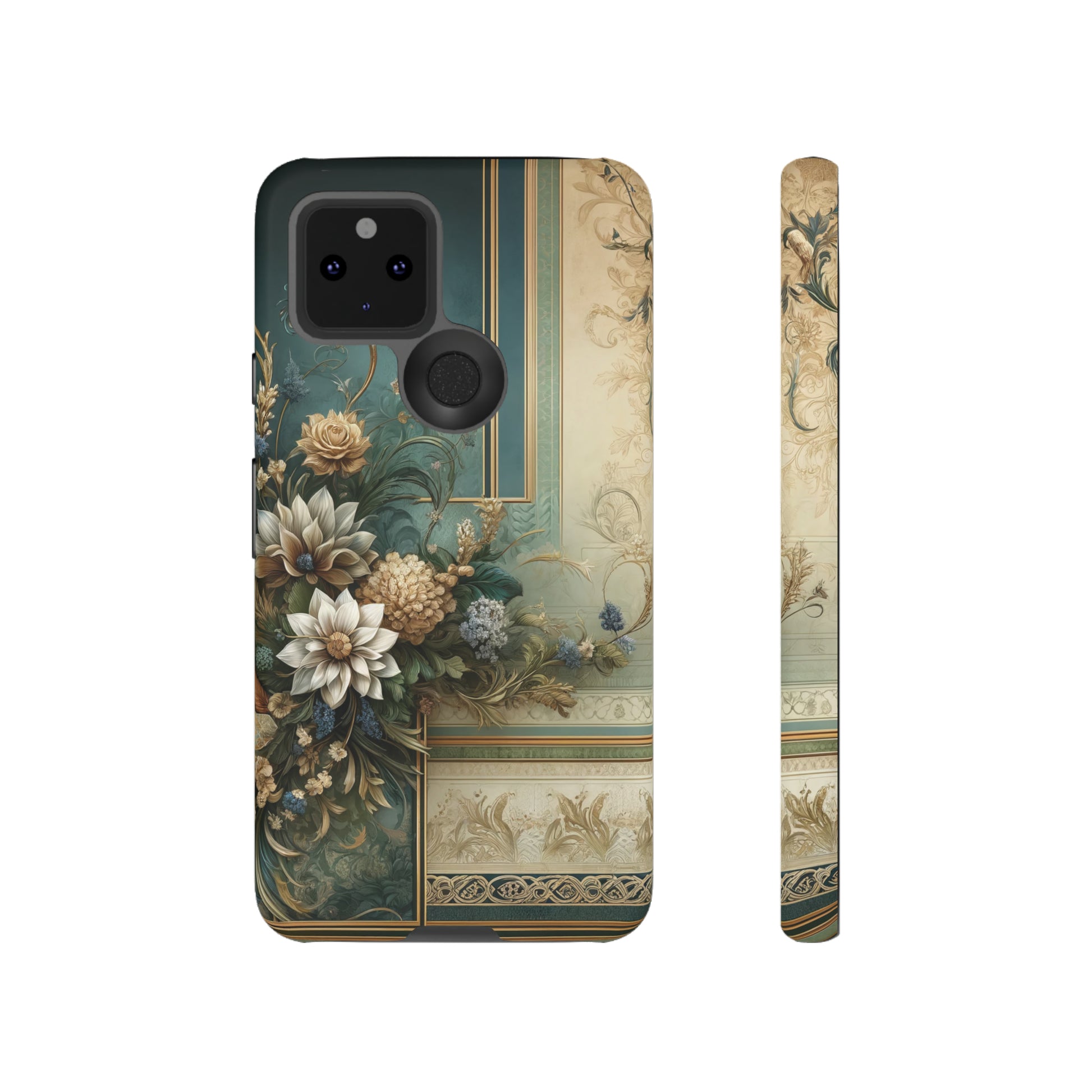 Victorian Floral Boho Luxury Phone Tough Case Floral Elegant Durable Stylish for Modern Devices iPhone 15, Samsung iPhone Samsung Accessory Gift for Her.
