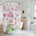 Rideau de douche rose et violet avec fleurs de cerisier Décoration élégante de salle de bain, parfait pour un look frais et élégant et durable pour un look frais et stylé Cadeau de mariage pour maman Cadeau de douche nuptiale Jeunes mariés