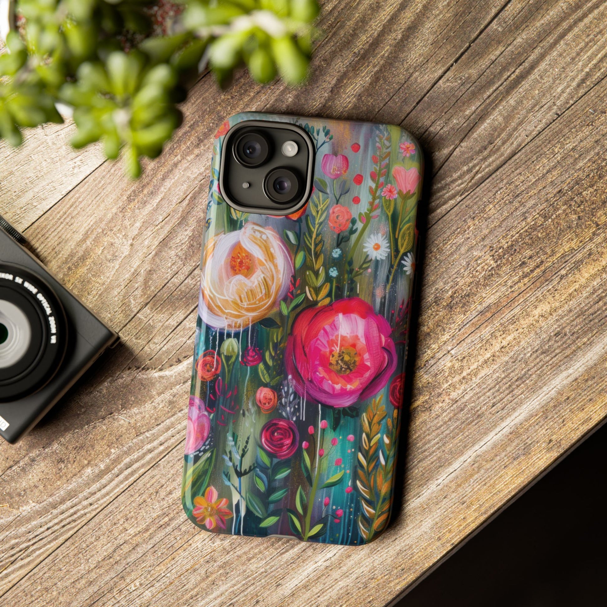 Watercolor Boho Floral Phone Case for iPhone 16 15 14 13 12  21 23 Samsung, and Pixel | Stylish Protective Cover Gift for Her Perfect for Floral Lover - MRSBYVALLE