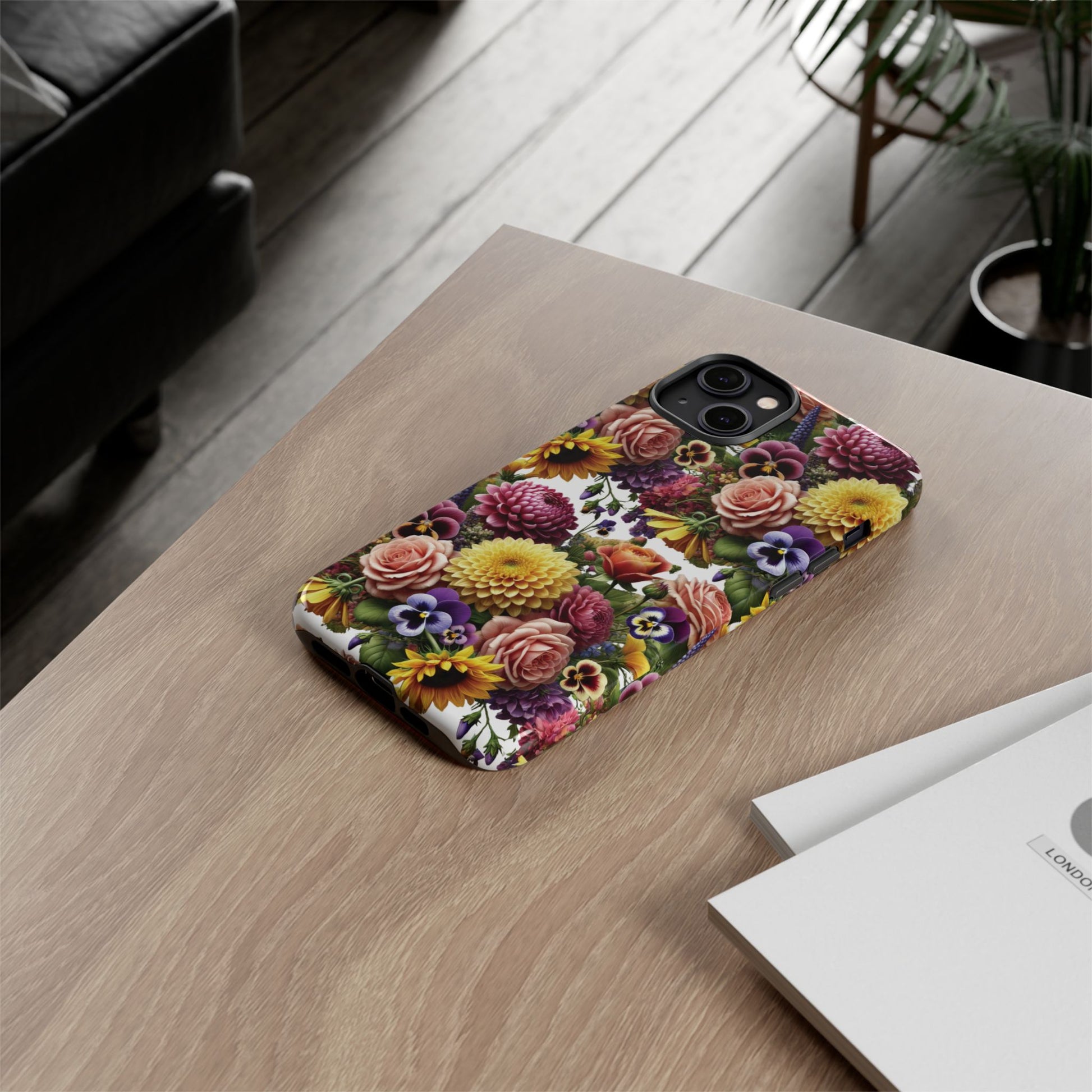 Floral Fall Phone Case for iPhone 16 15 14 13 12  21 23 Samsung, and Pixel | Stylish Protective Cover Gift for Her Perfect for Floral Lover