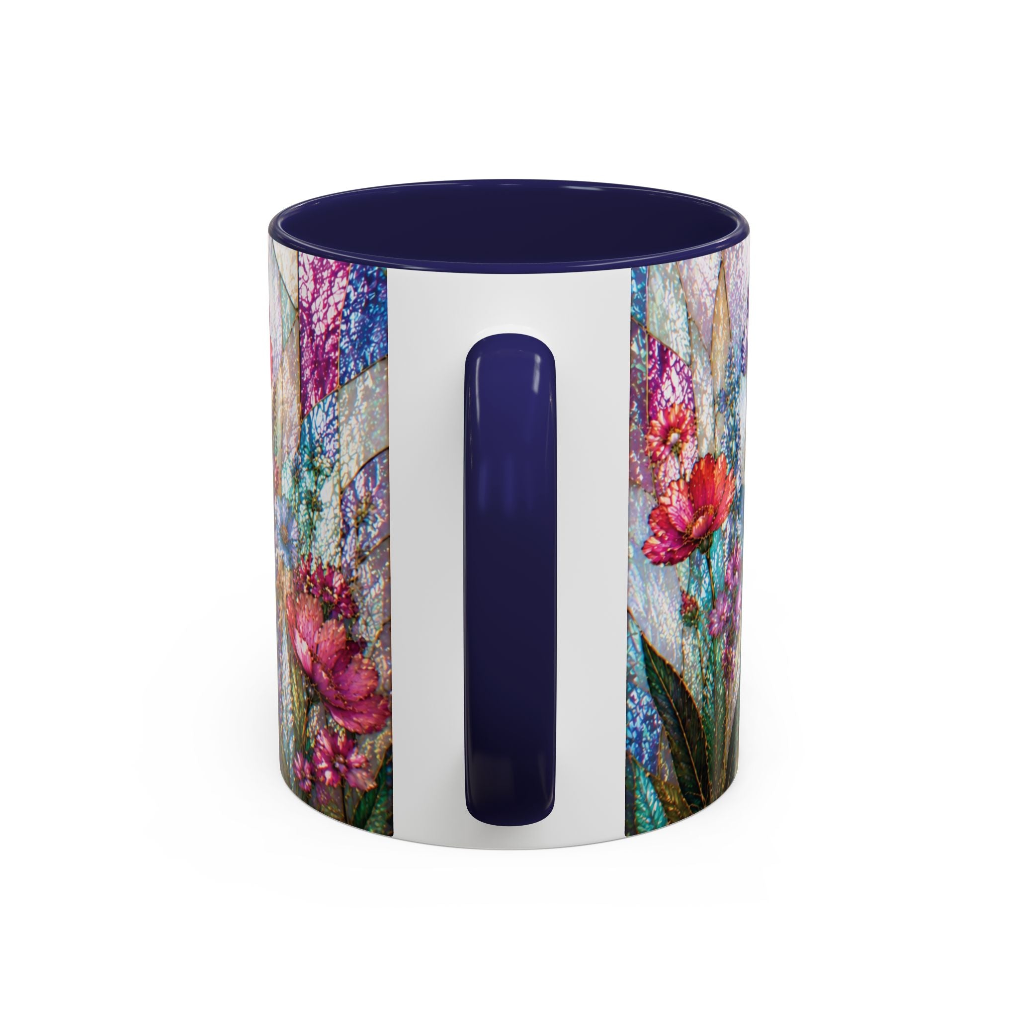 Wildflower Watercolor Coffee Mug Vibrant Wildflower Accent 11/15oz Stain Glass Illusion