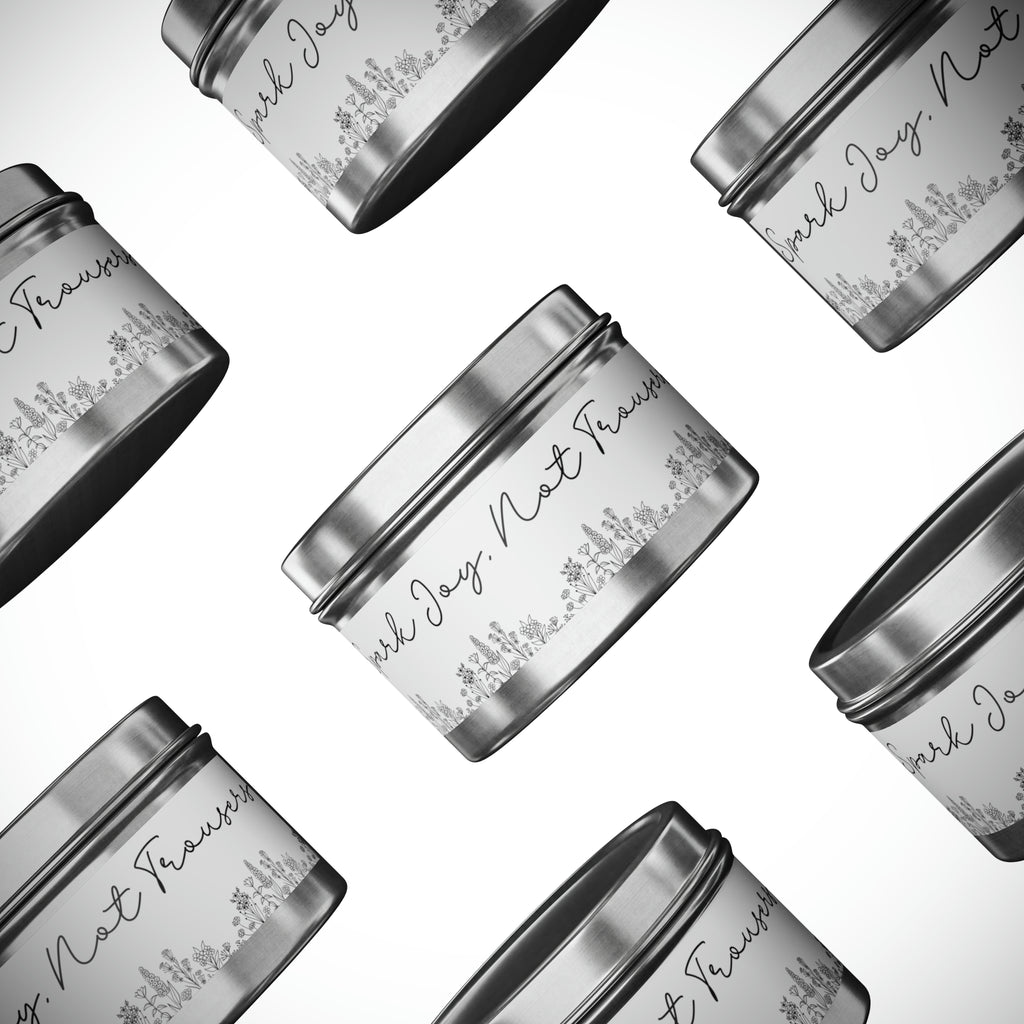 New House Bloom & Glow Elegant Floral Aromas in 4oz/8oz Tin Candles Essence of Nature Collection Unveil Serenity Romance with Exquisite Botanical Scents. Pure Harmony & Grace..
