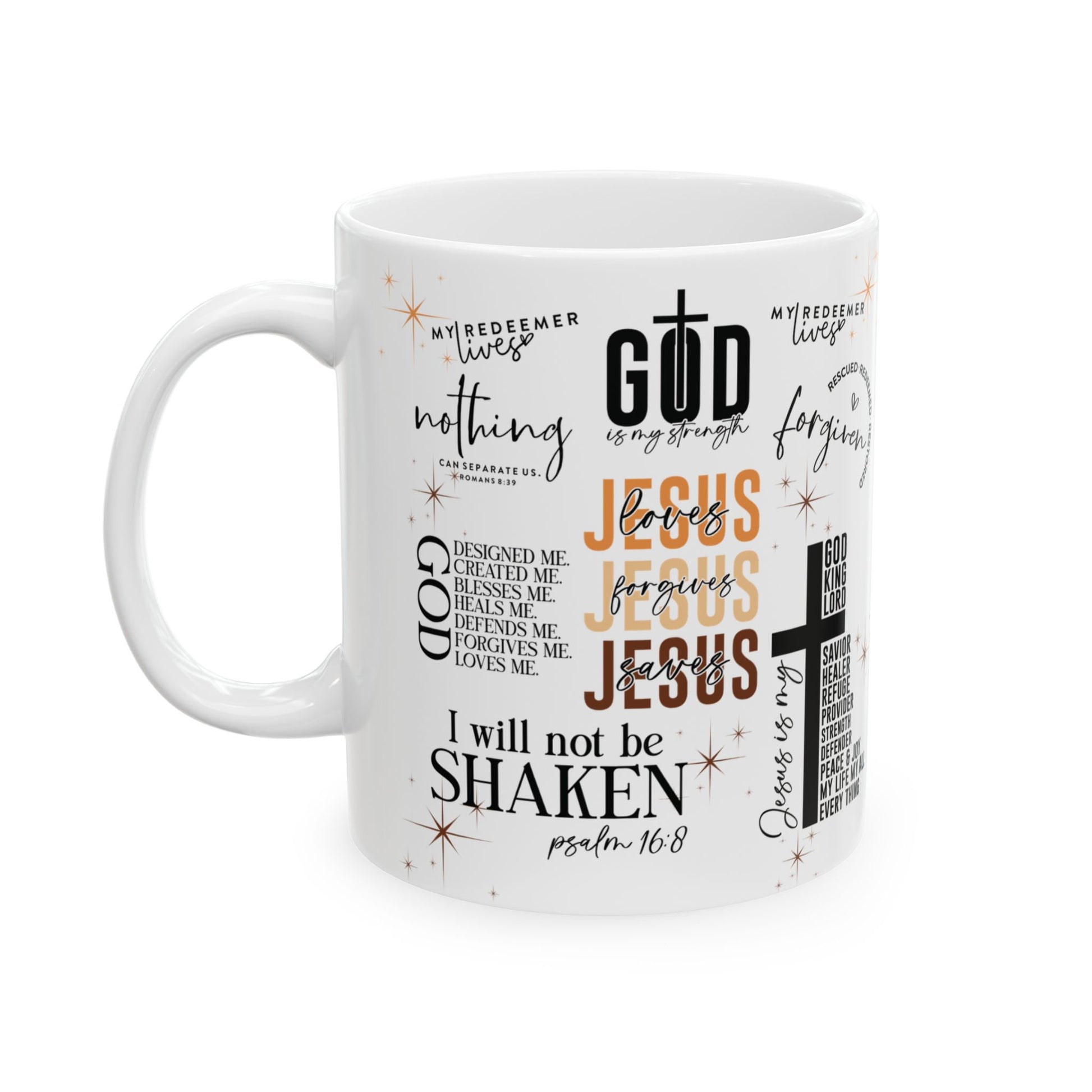 Jesus Quotes Bible Verse Mug All-Over Scripture Design 11oz/15oz, Dishwasher & Microwave Safe, Christian Gift for Coffee, Tea & Hot Chocolate Lovers Gift for Mom