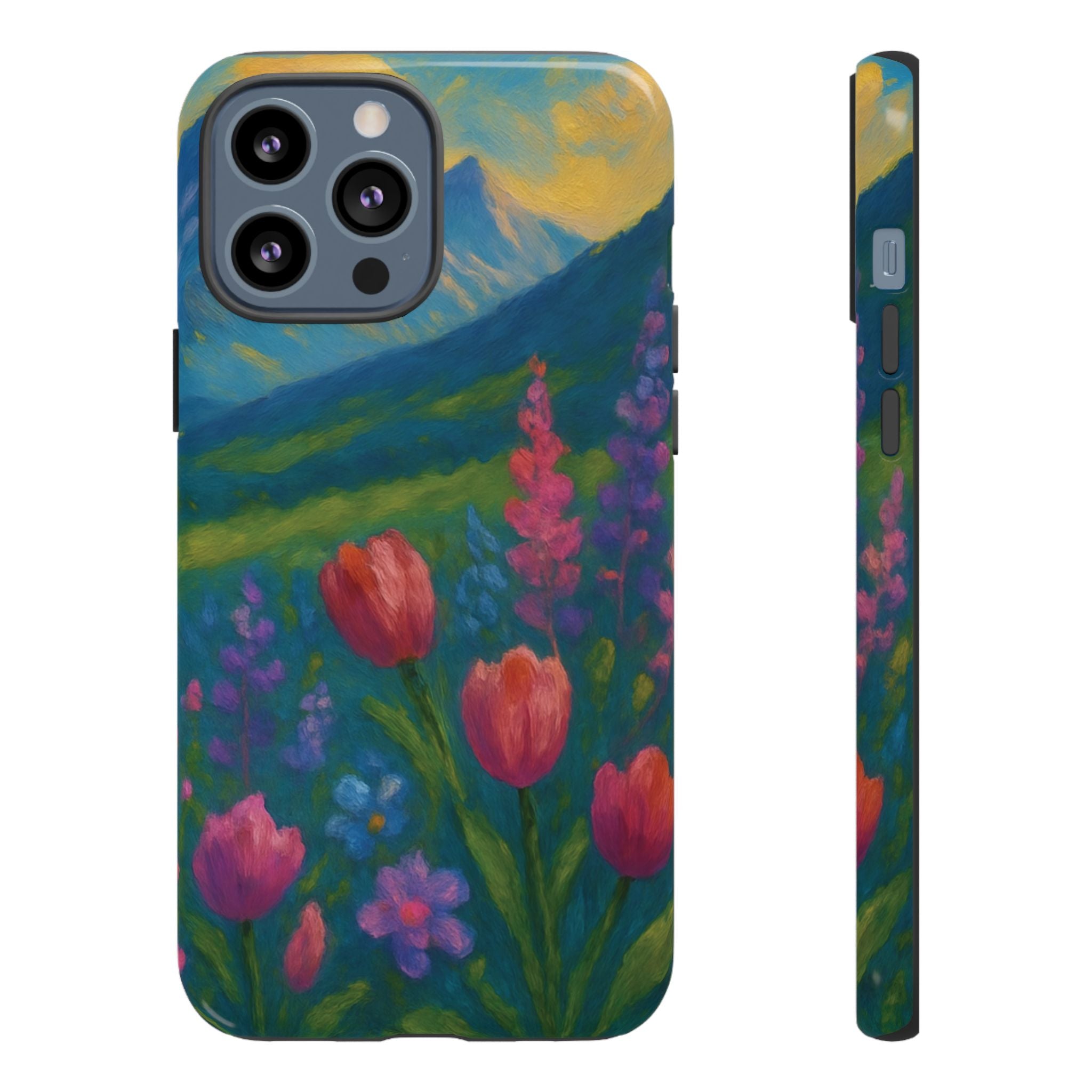 Mountains Wildflowers Phone Case | Vibrant Botanical Floral Design | Nature-Inspired Protective Cover for iPhone & Samsung | Trendy Aesthetic Gift Idea