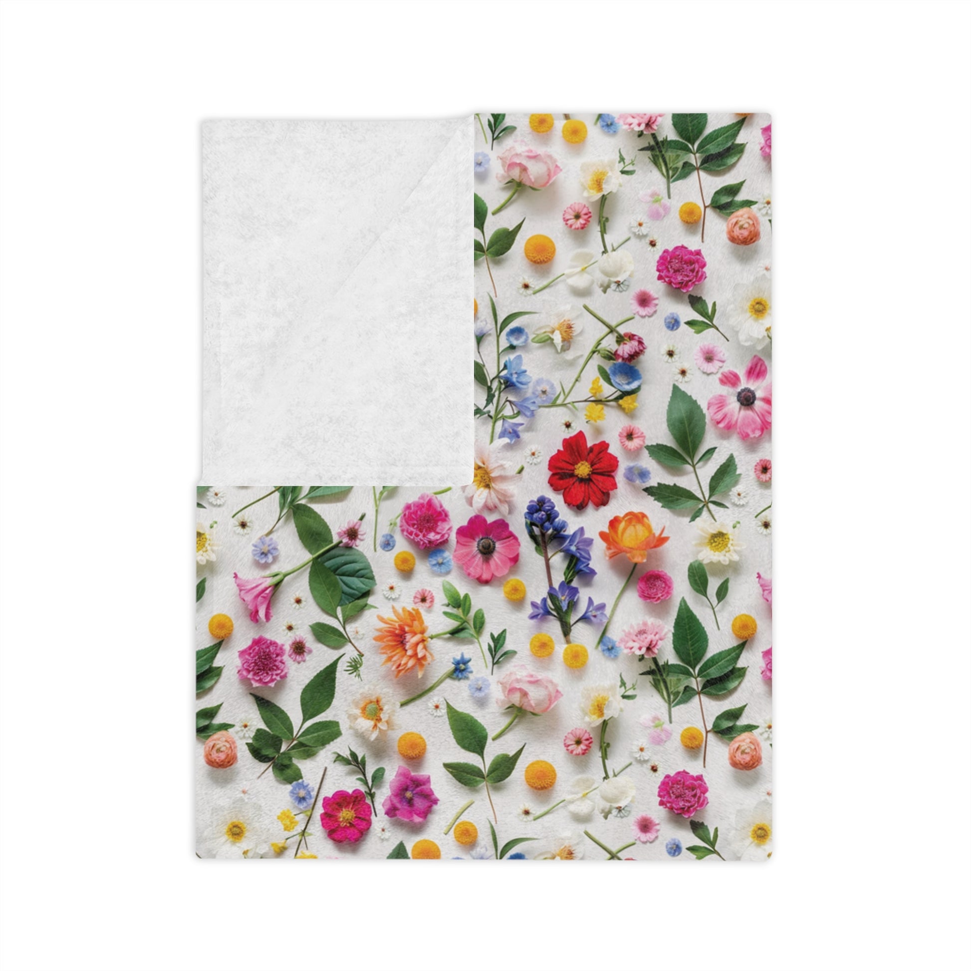 Wildflowers Bright Colors Minky Blanket Throw Ultra-Soft Minky Blanket Cozy Comfort Blanket Elegant Home Decor Plush Microfiber for Maximum Comfort Blanket, Perfect for Snuggling Decor, Cozy All-Season Warmth, Housewarming Gift Throw