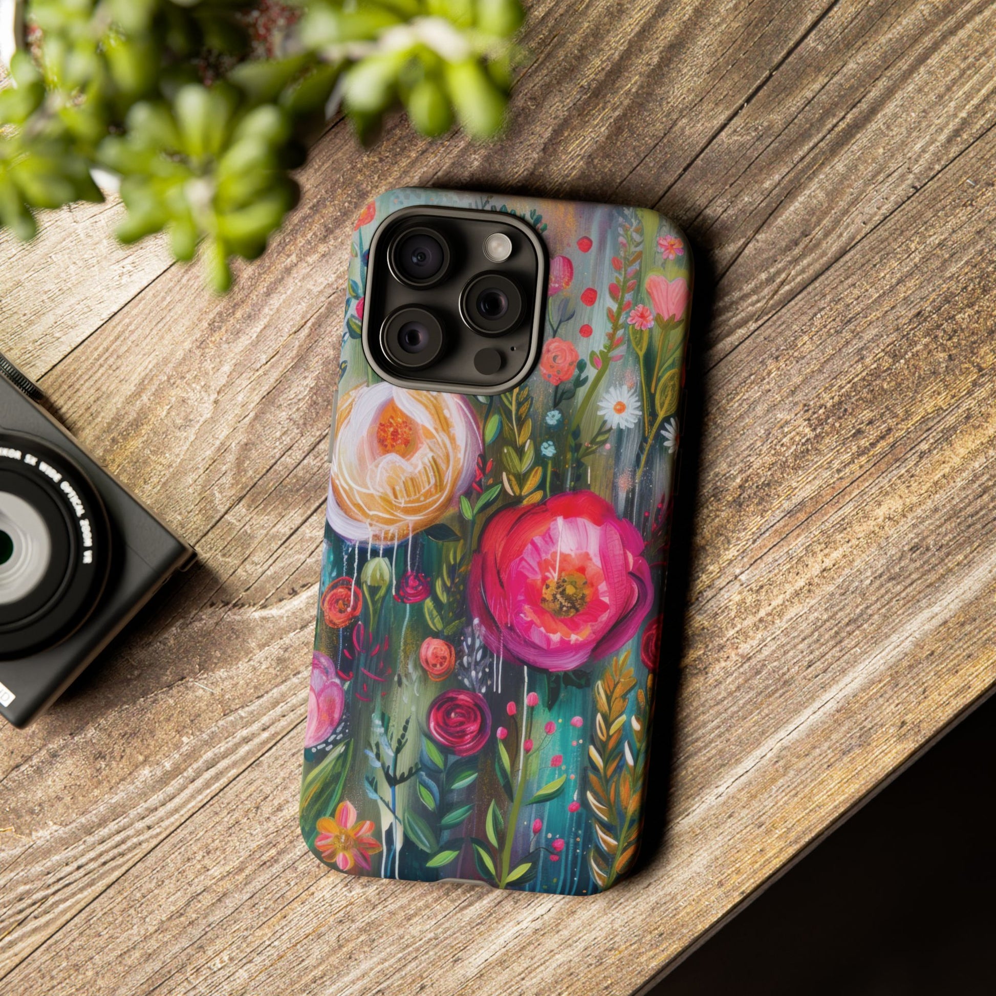 Watercolor Boho Floral Phone Case for iPhone 16 15 14 13 12  21 23 Samsung, and Pixel | Stylish Protective Cover Gift for Her Perfect for Floral Lover - MRSBYVALLE