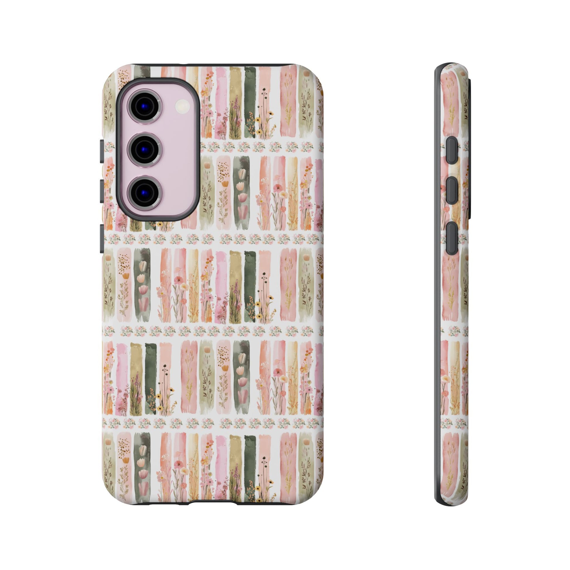 Pastel Brushstroke Floral Phone Case Soft Illusion Flower Design, Aesthetic Protective Cover, Feminine Style, Cute Gift for Her, Fits Most Models