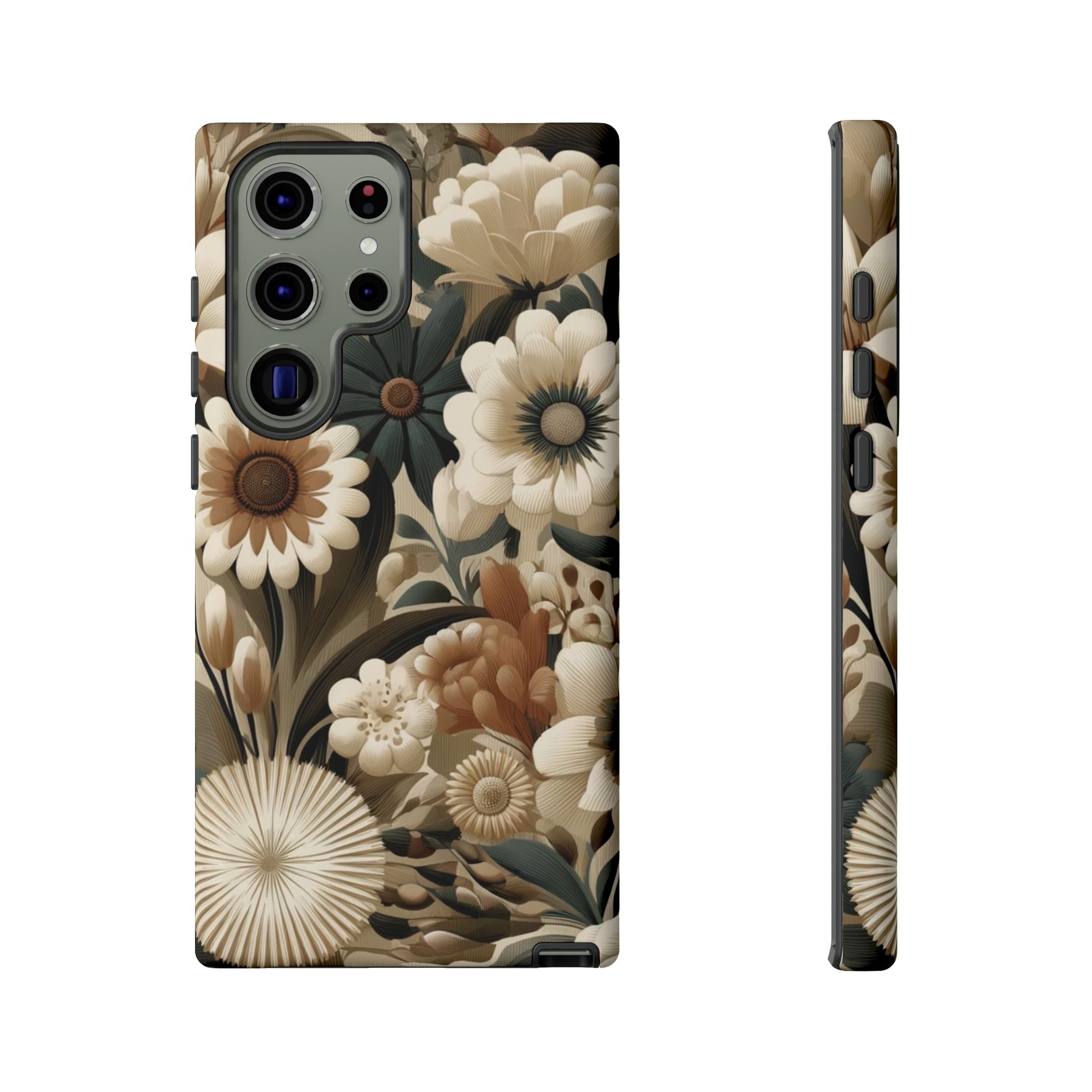 Mid-century Modern Floral Phone Case Durable for iPhone Samsung Gift iPhone 15, 14, 13 Samsung Pixel Gift for Mom Accessory Gift for Her