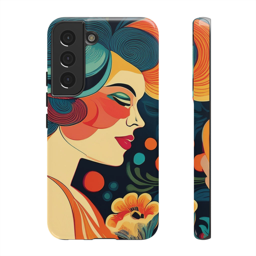 Coque de Téléphone Esthétique Années 50 Rétro Design d'Inspiration Vintage aux Couleurs Pastel Housse Style Mid-Century pour Modèles iPhone et Samsung Galaxy