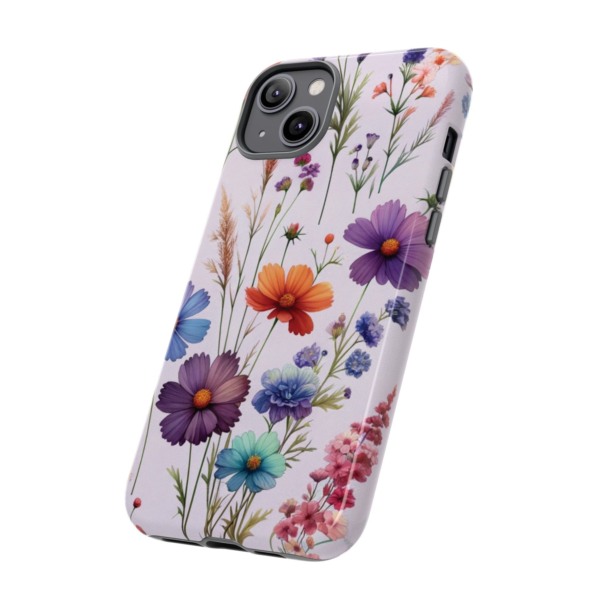 Lavender Wildflowers Protective Phone Case Gift for Her Phone 15, Samsung iPhone Samsung Gift for Her Case iPhone 15, Samsung iPhone Samsung Accessory Gift for Her.