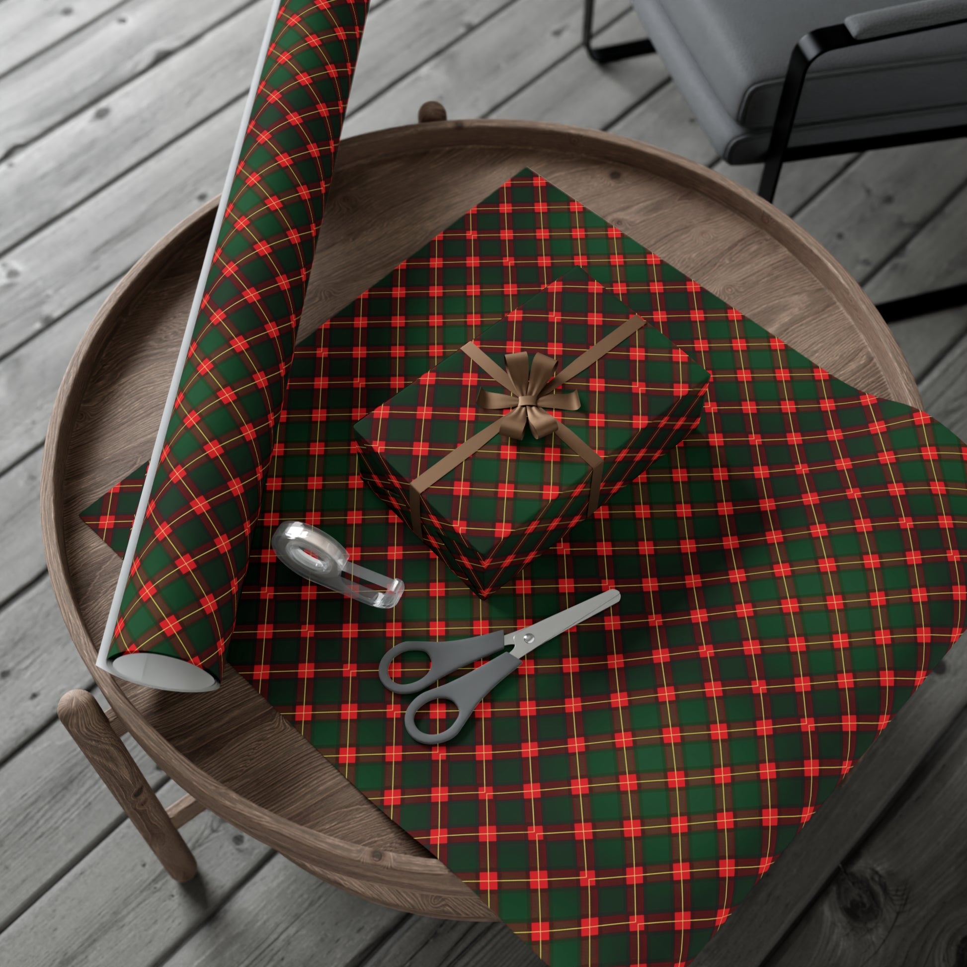 Festive Red & Green Plaid Wrapping Paper - Classic Holiday Gift Wrap for Christmas Presents, Adds Seasonal Charm, Premium Quality Wrapping for All Gifts - MRSBYVALLE