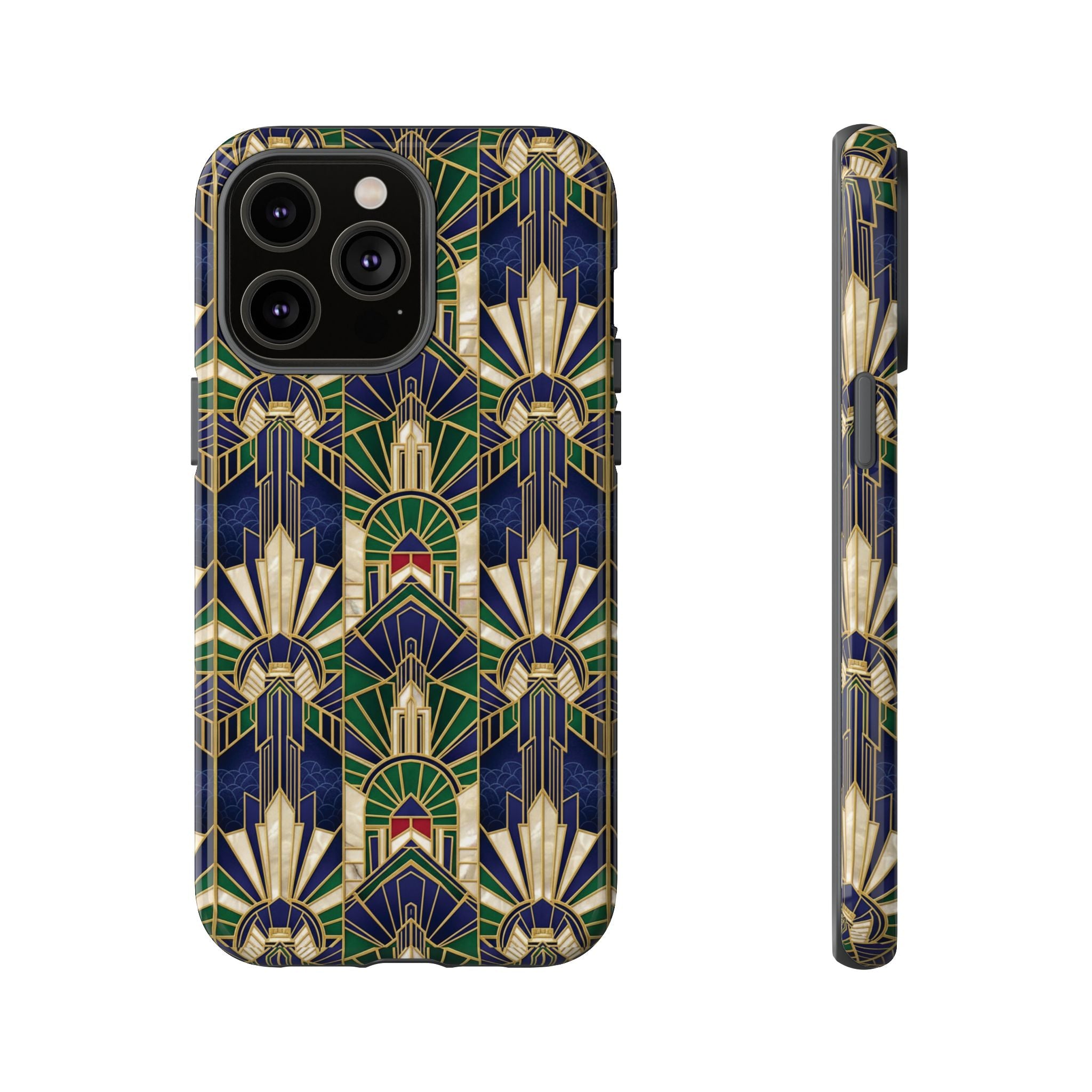 Navy & Gold Art Deco Phone Case — Imperial Art Deco Tough Case