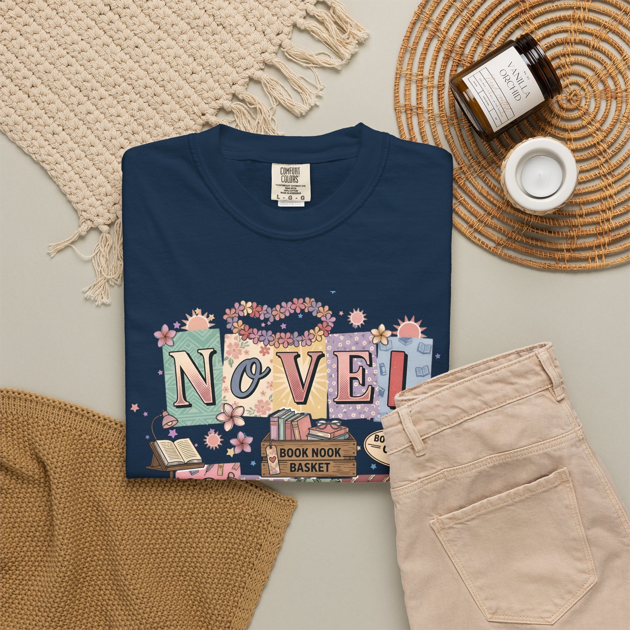 Novel Lover Reader T-Shirt — Book Lover Tee for Her Romantic
