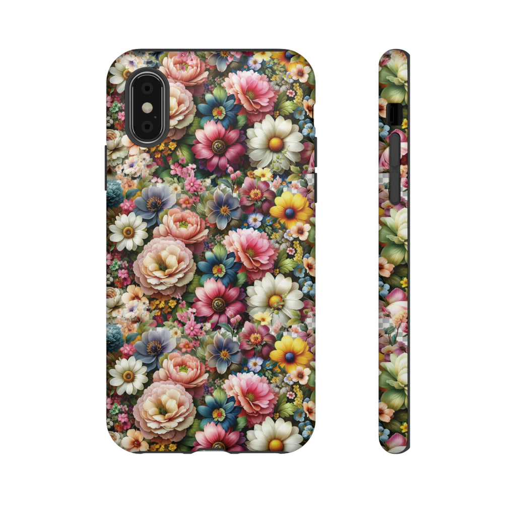 Floral Luxury Phone Tough Case Floral Elegant Durable Stylish for Modern Devices iPhone 15, Samsung iPhone Samsung Accessory Gift for Her.