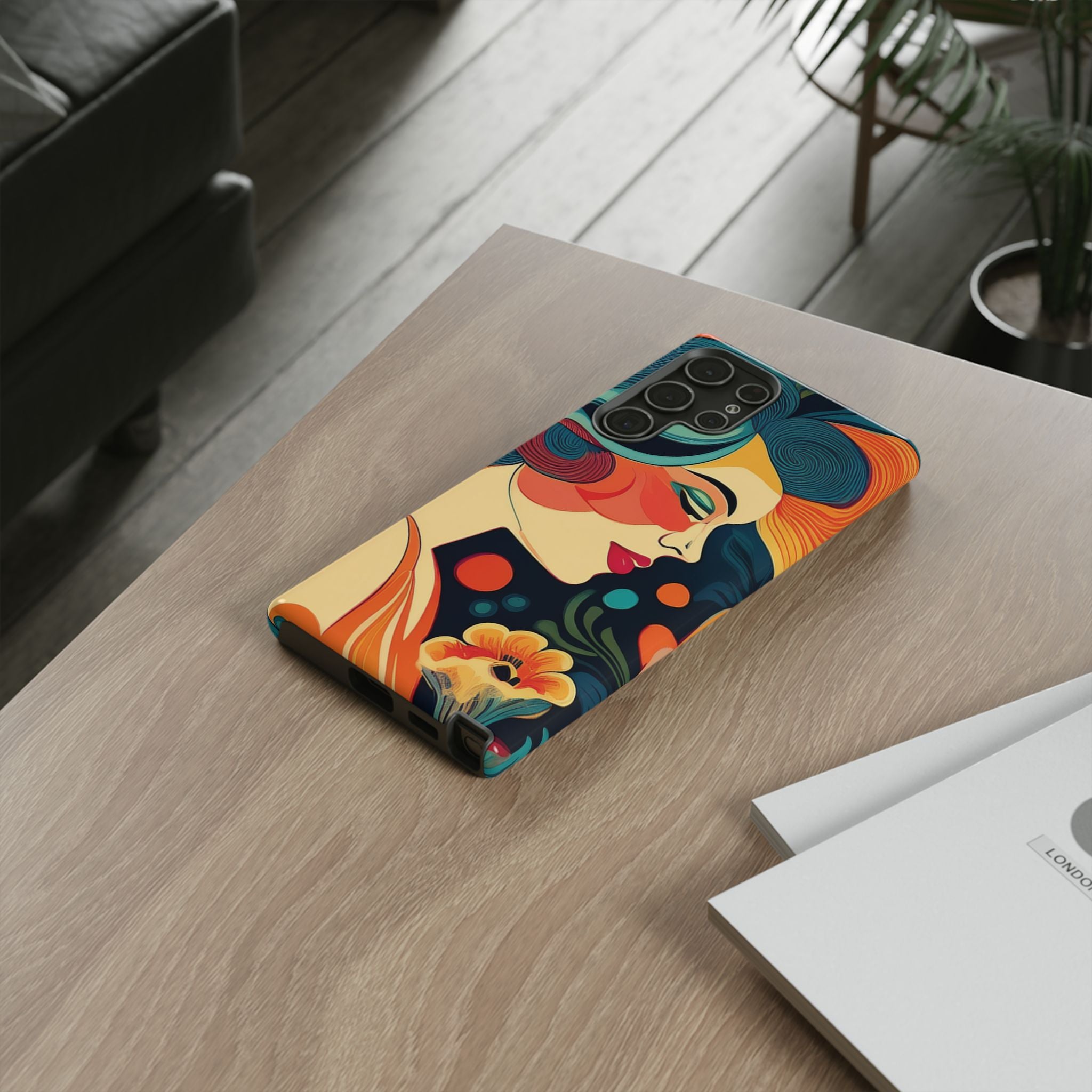 Coque de Téléphone Esthétique Années 50 Rétro Design d'Inspiration Vintage aux Couleurs Pastel Housse Style Mid-Century pour Modèles iPhone et Samsung Galaxy
