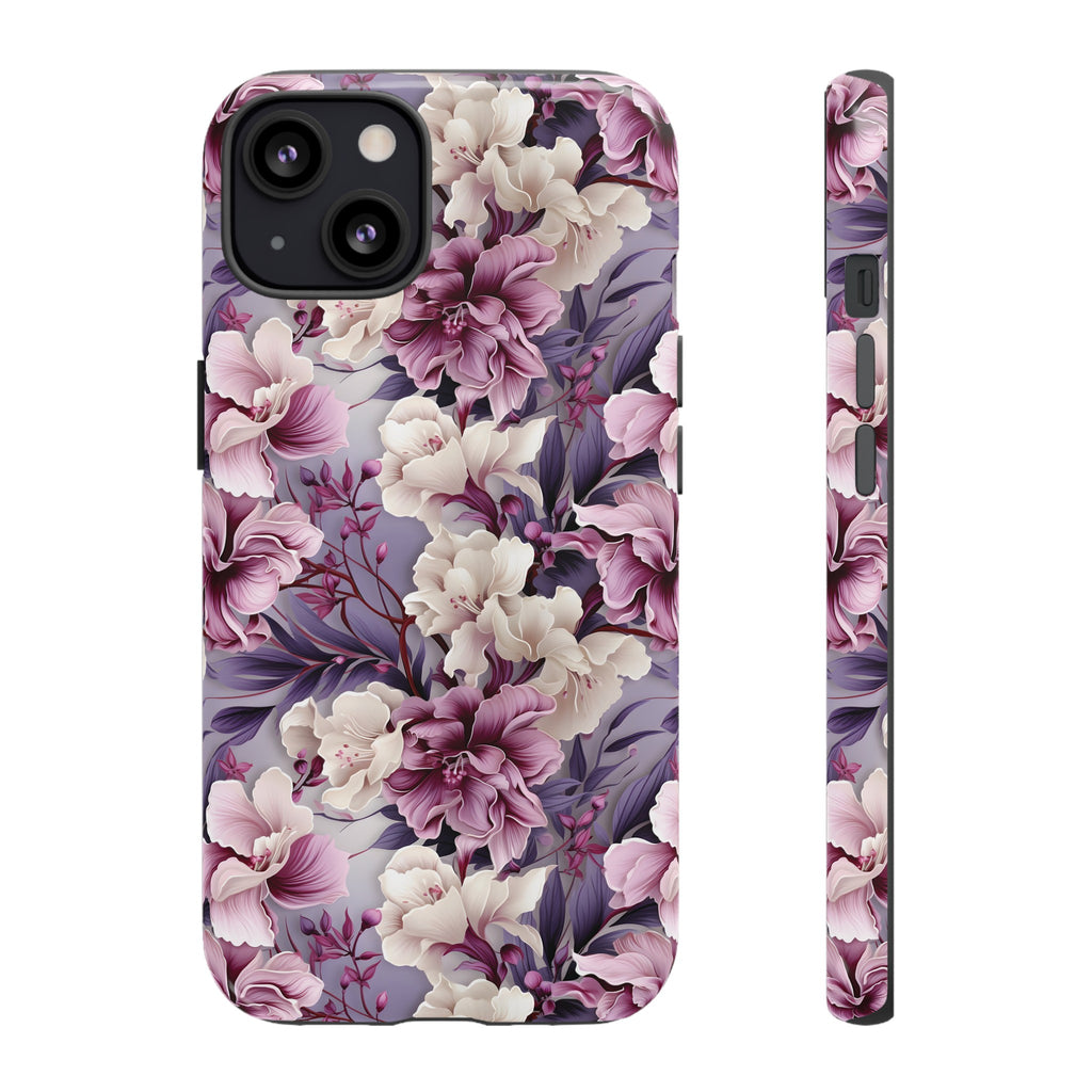 Lavender Flowers Protective Phone Case Gift for Her Phone 15, Samsung iPhone Samsung Gift for Her Case iPhone 15, Samsung