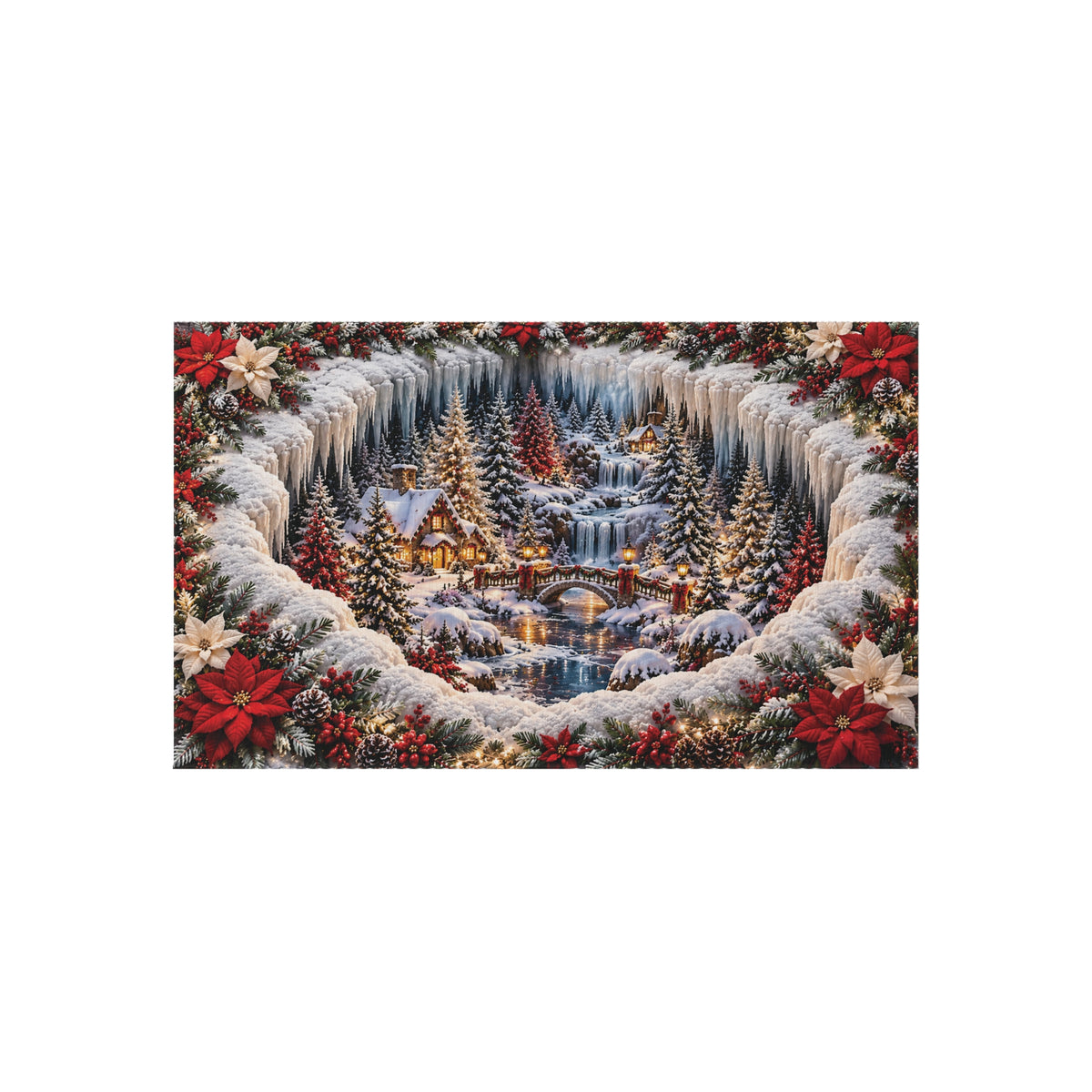 Winter Wonderland Christmas Outdoor Rug