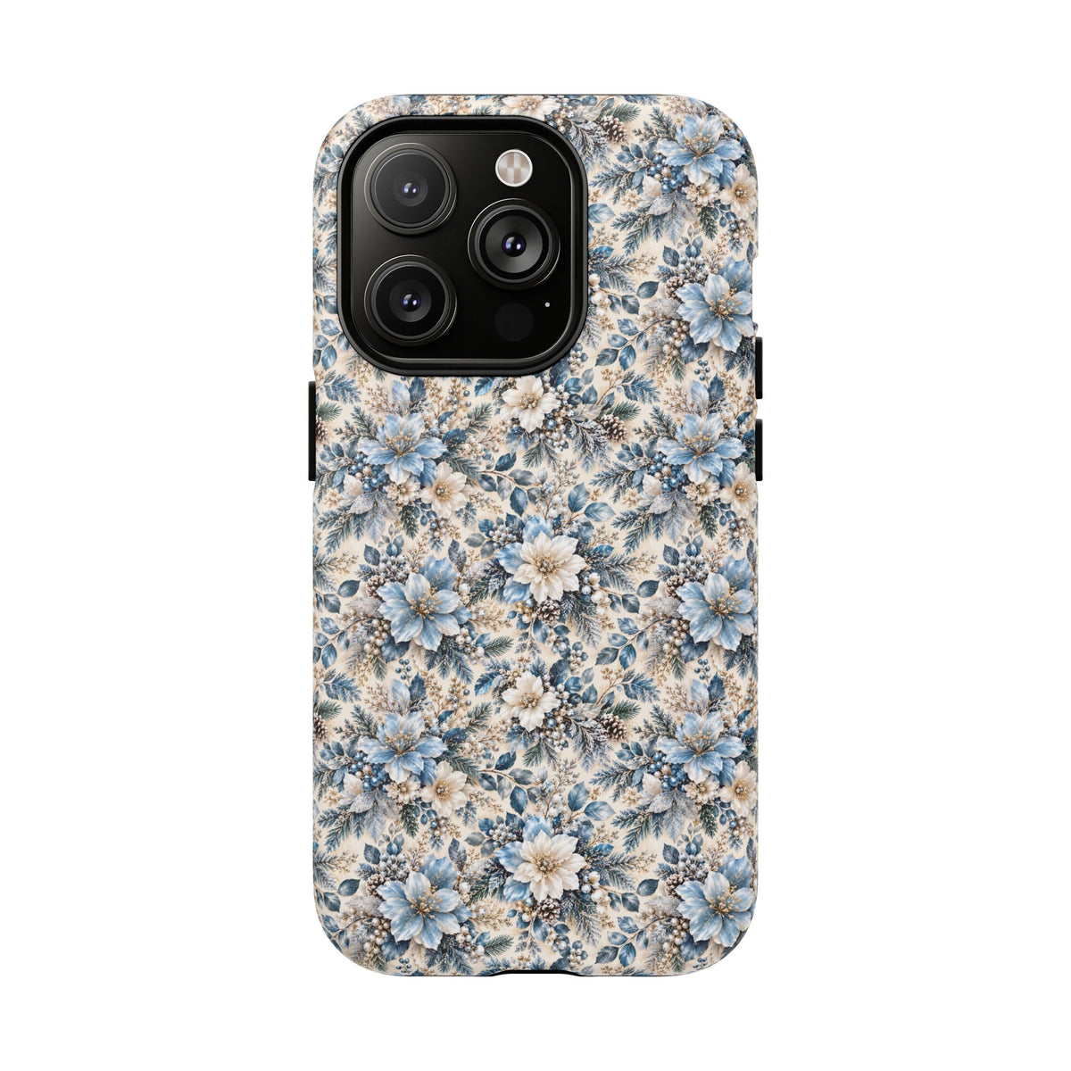 Icy Blue Floral MagSafe Tough Phone Case