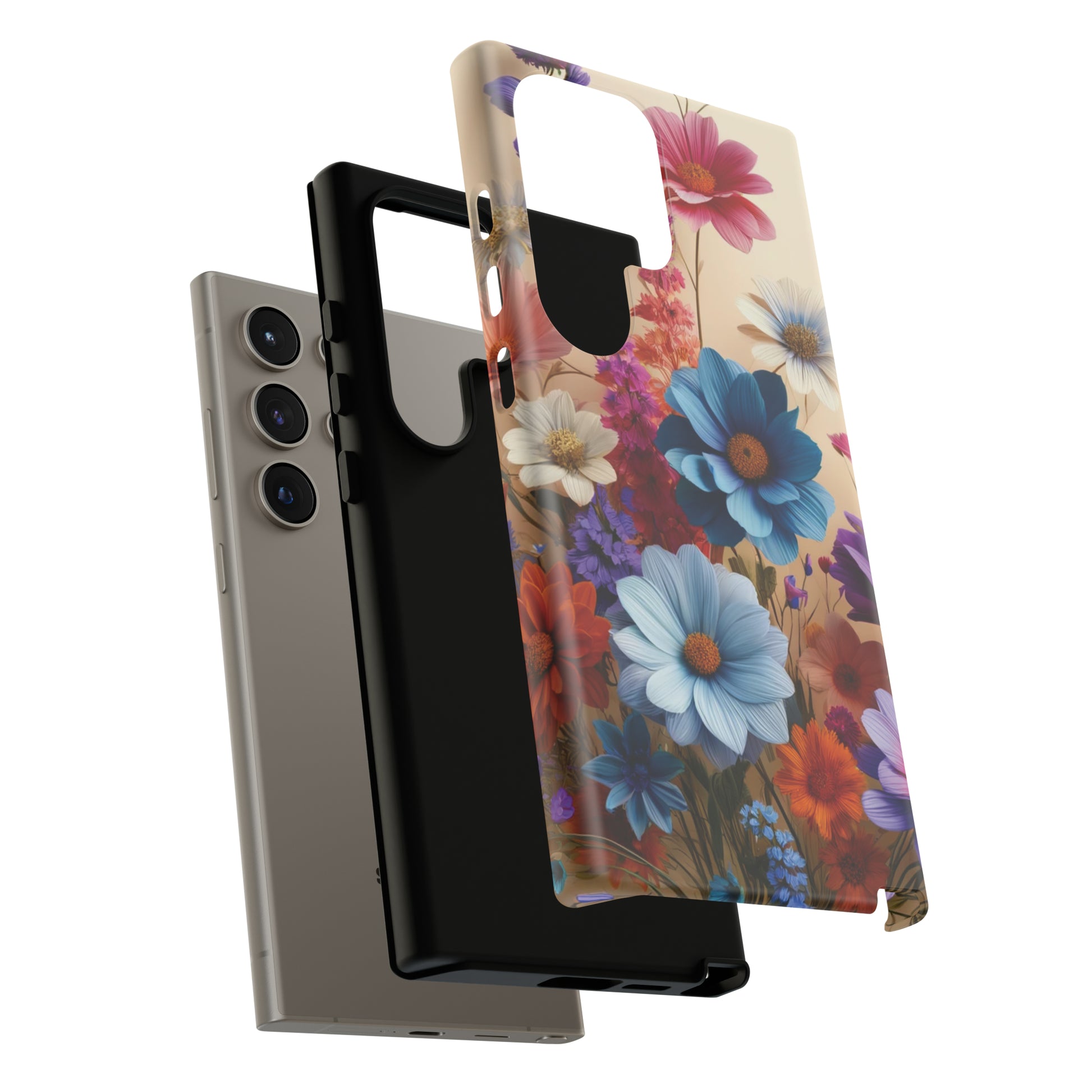 Best Phone Case Floral 3D Illusion Luxury Tough Case Floral Elegant Durable Stylish for Modern Devices iPhone 15, Samsung iPhone Samsung Accessory Gift for Her.