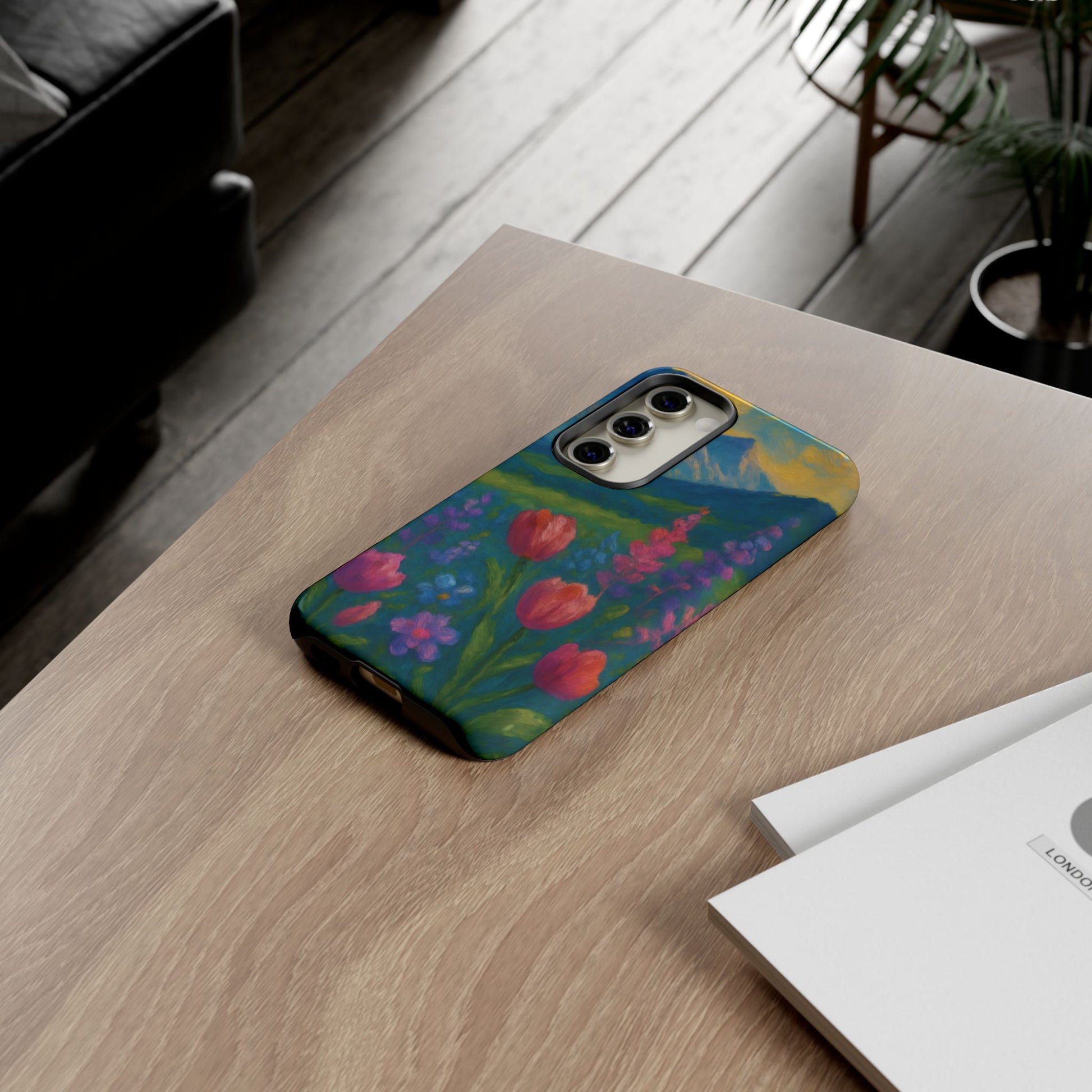 Mountains Wildflowers Phone Case | Vibrant Botanical Floral Design | Nature-Inspired Protective Cover for iPhone & Samsung | Trendy Aesthetic Gift Idea