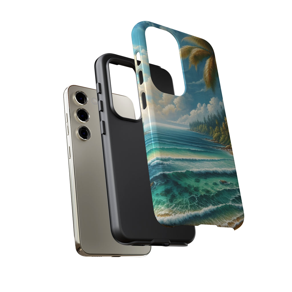 Coastal Serenity Ocean Beach View Protective Phone Case Gift for Her Phone 15, Samsung iPhone Samsung Gift for Her Case iPhone 15, Samsung iPhone Samsung Accessory Gift for Her.