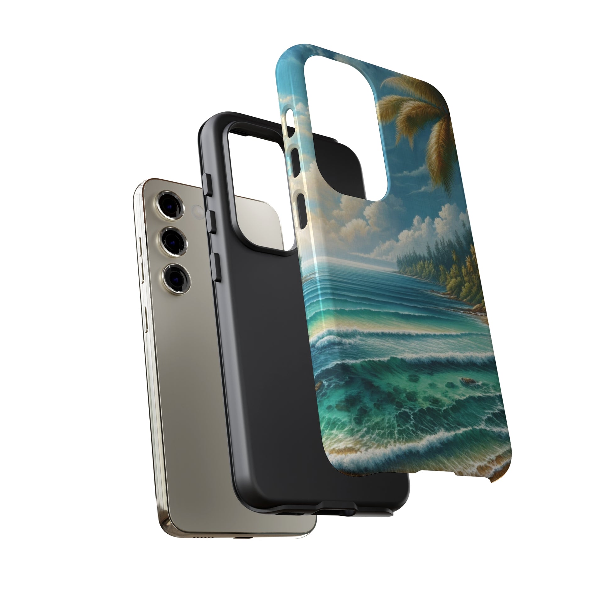 Coastal Serenity Ocean Beach View Protective Phone Case Gift for Her Phone 15, Samsung iPhone Samsung Gift for Her Case iPhone 15, Samsung iPhone Samsung Accessory Gift for Her.