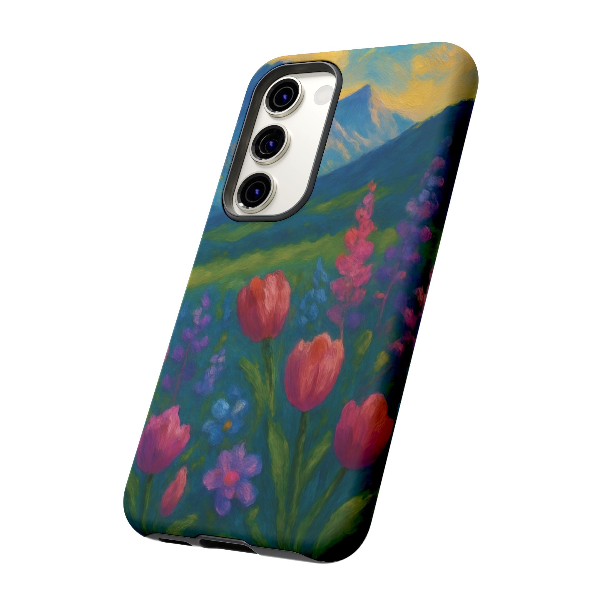 Mountains Wildflowers Phone Case | Vibrant Botanical Floral Design | Nature-Inspired Protective Cover for iPhone & Samsung | Trendy Aesthetic Gift Idea
