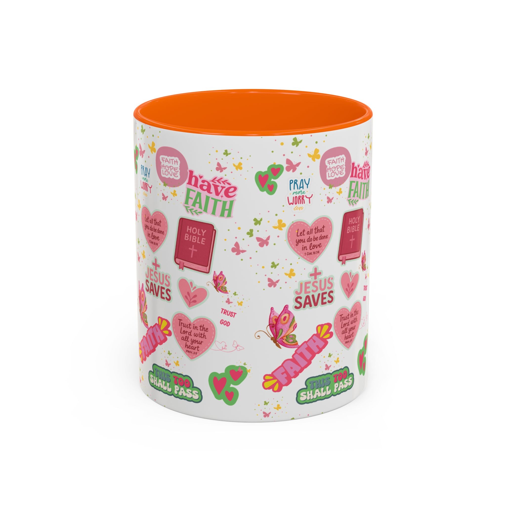 Commencez votre journée avec la foi | Mug chrétien avec verset biblique | Cadeau inspirant pour chrétiens | Mug à café en céramique 325 ml et 443 ml Matins de printemps douillets