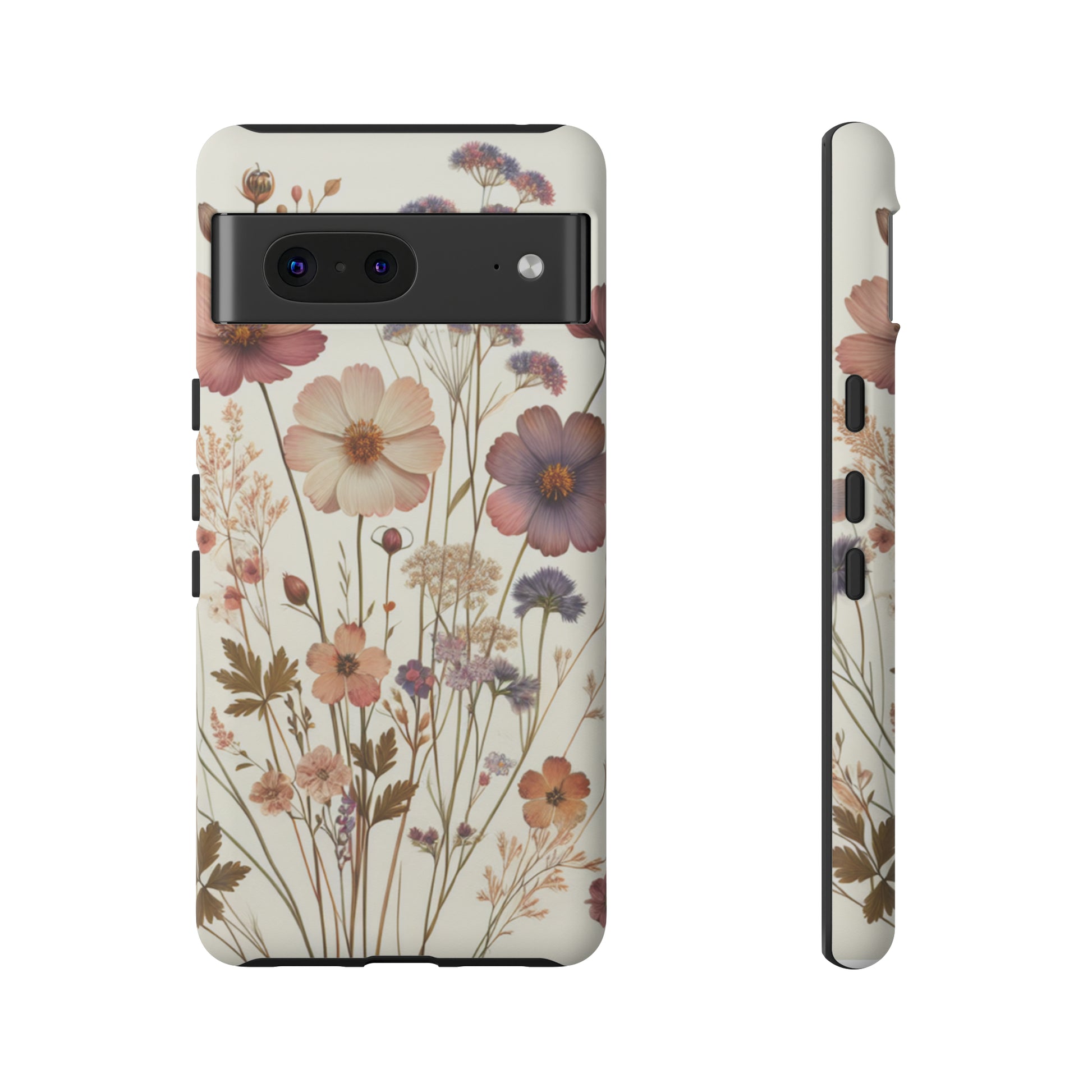 Wildflower Boho Luxury Phone Tough Case Floral Elegant Durable Stylish for Modern Devices iPhone 15, Samsung iPhone Samsung Accessory Gift for Her.