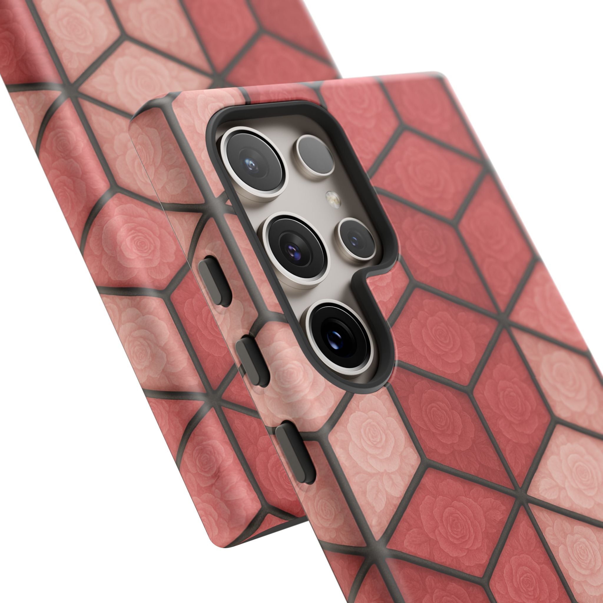 Geometric Stained Glass Illusion Phone Case Colorful Abstract Art, Aesthetic Protective Cover for iPhone, Samsung & Google, Unique Gift Idea Mom