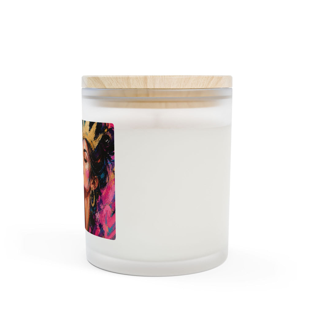 Inspirational Frosted Glass Candle — “Be the Woman Who Decides to GO FOR IT” (11 oz)