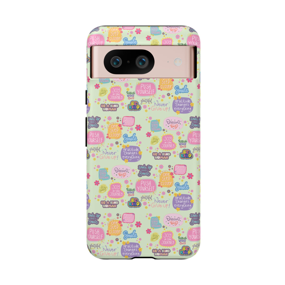 Good Vibes Only Protective Phone Case  Shockproof Slim Aesthetic Motivational Quote Cover, Positive Affirmation Gift for Mom, Teens & Besties | iPhone & Galaxy