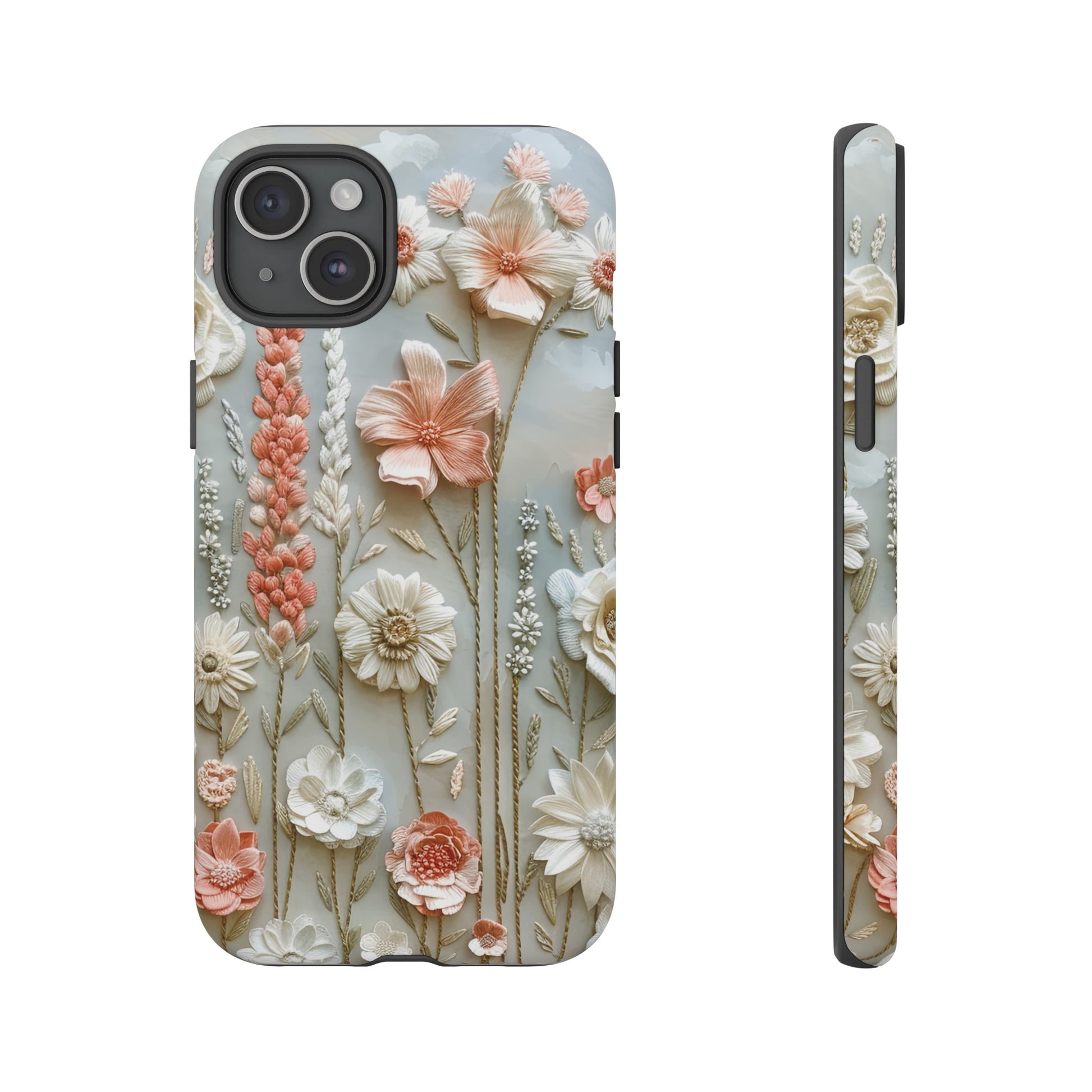 Pastel Wildflowers Protective Phone Case Gift for Her Phone 15, Samsung iPhone Samsung Gift for Her Case iPhone 15, Samsung iPhone Samsung Accessory Gift for Her