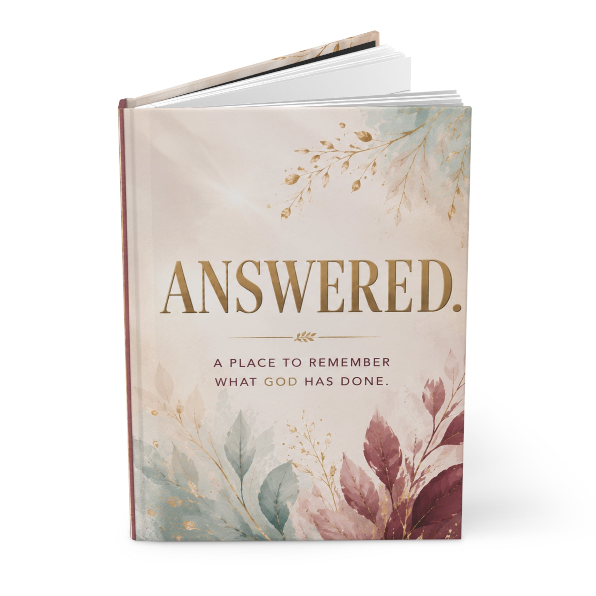 Answered Hardcover Journal — Inspirational Christian Prayer & Gratitude Notebook