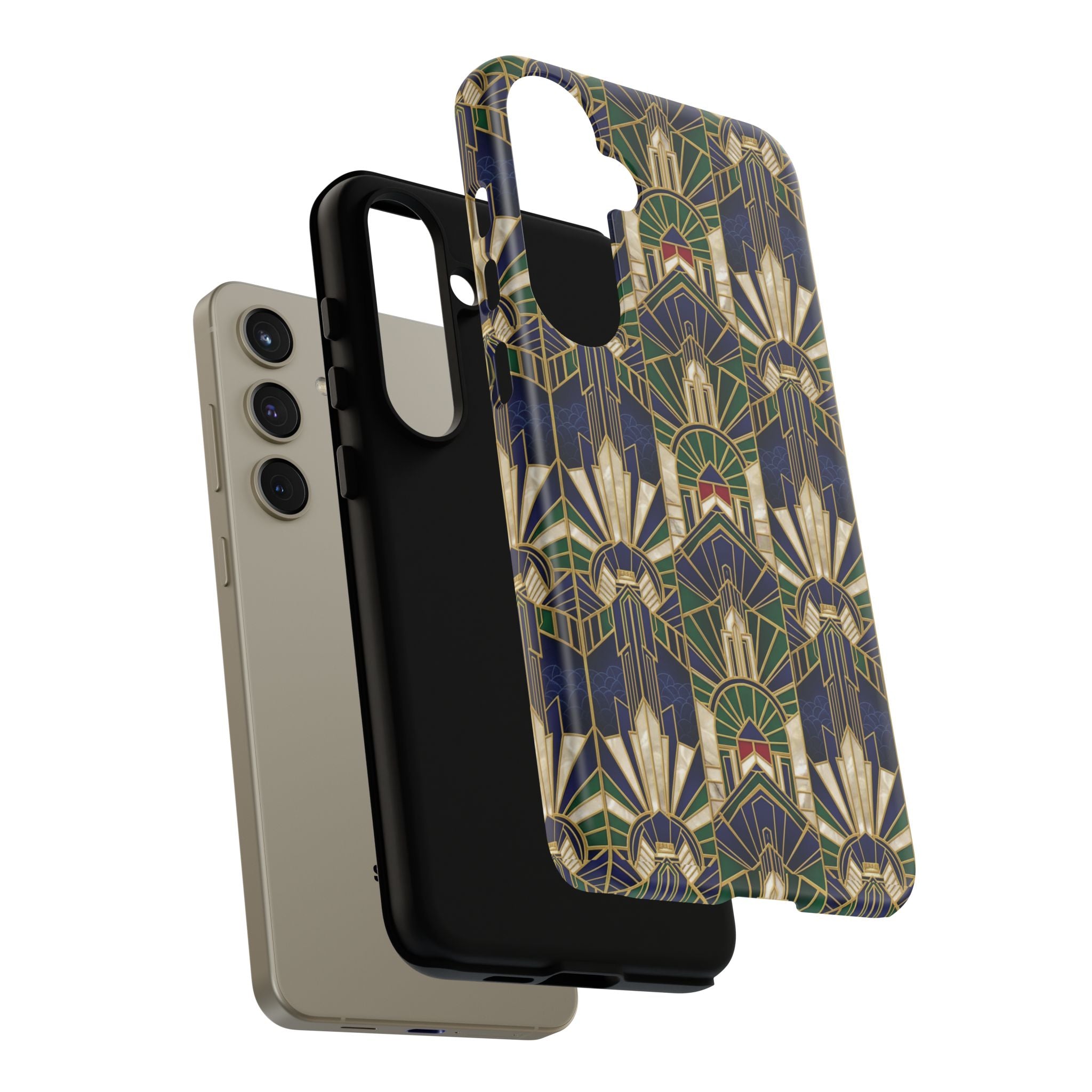 Navy & Gold Art Deco Phone Case — Imperial Art Deco Tough Case