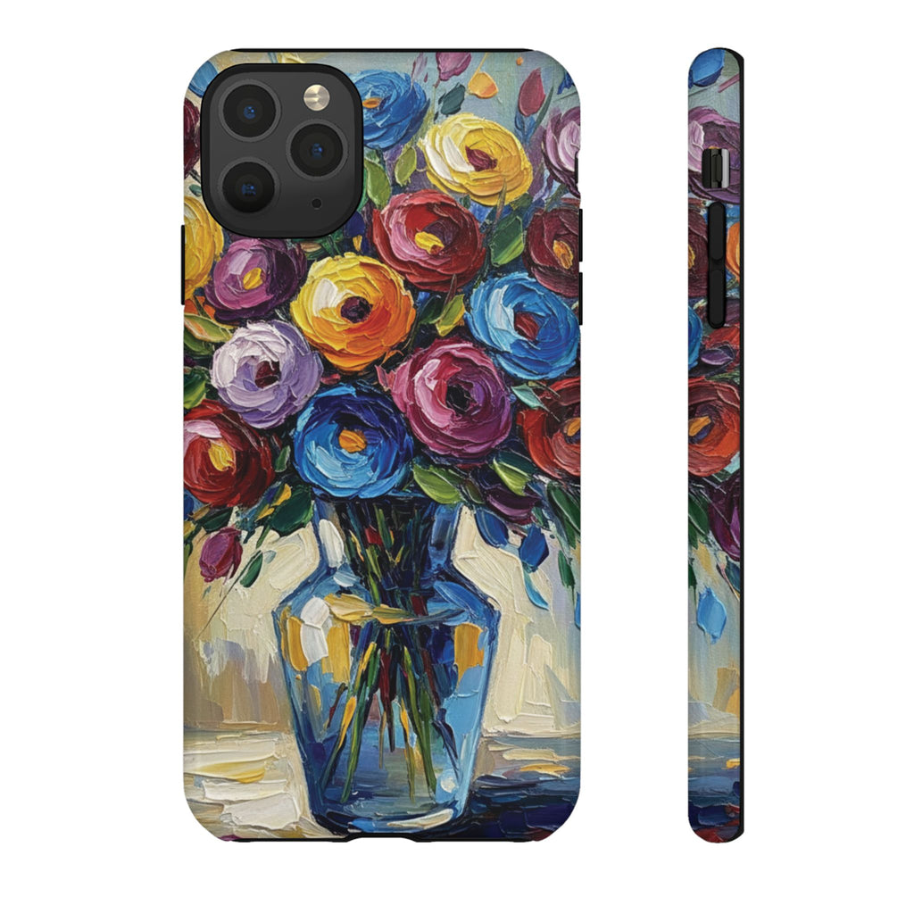Floral Luxury Oil Painting Illusion Tough Case — Floral Art Phone Case for Art Lovers