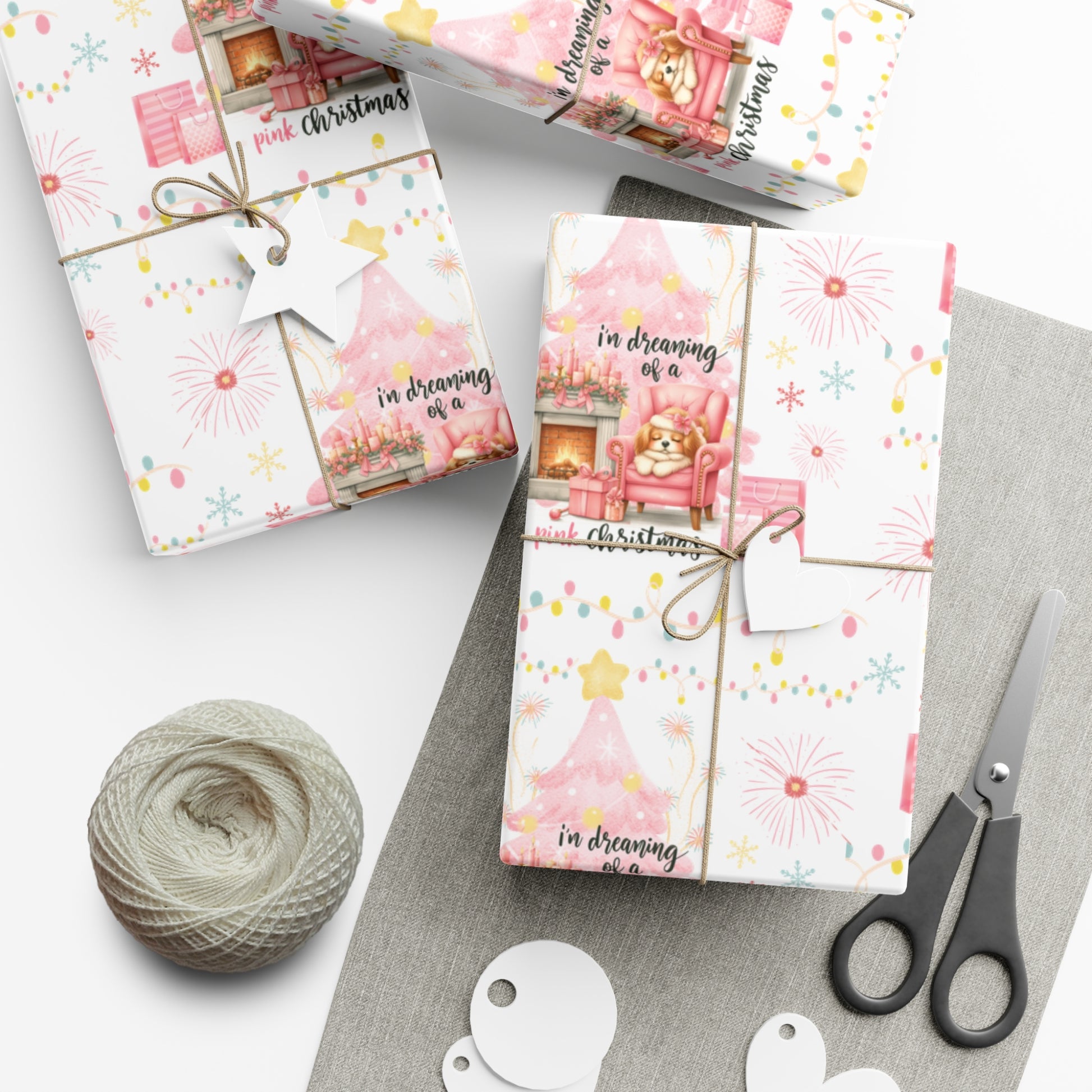 Pink Christmas Pink Gift Wrap Holiday Edition Perfect for Celebrate the Festive Charm in This Limited Christmas Collection Premium Quality - MRSBYVALLE