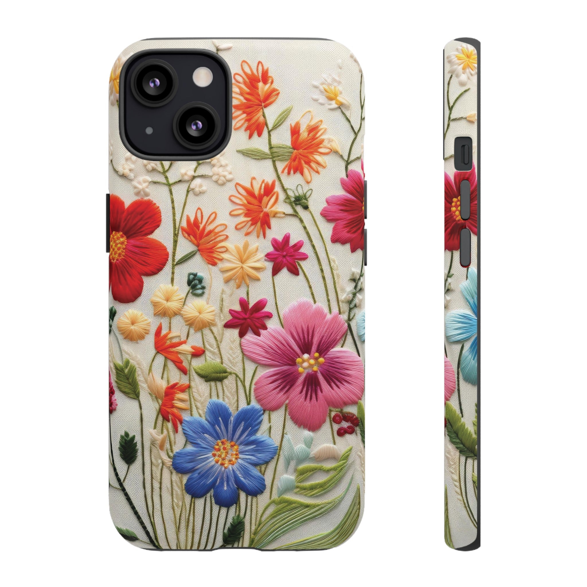 3D Floral Phone Case Elegant Faux Flower Durable for iPhone Samsung Smartphone iPhone 15, 14, 13 Samsung Gift for Mom