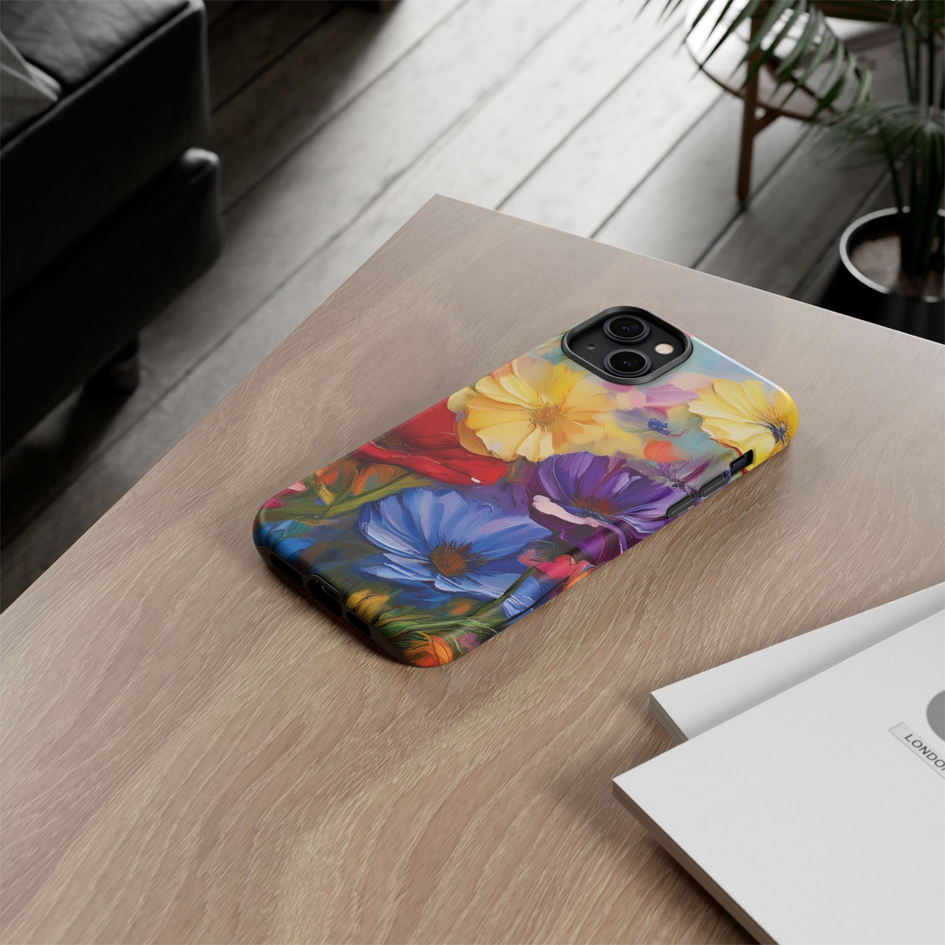 Bold Wildflower Phone Case Bright Hand-Painted Floral Art Vibrant Botanical Design for iPhone & Samsung | Trendy Nature Lover Gift Phone  Galaxy