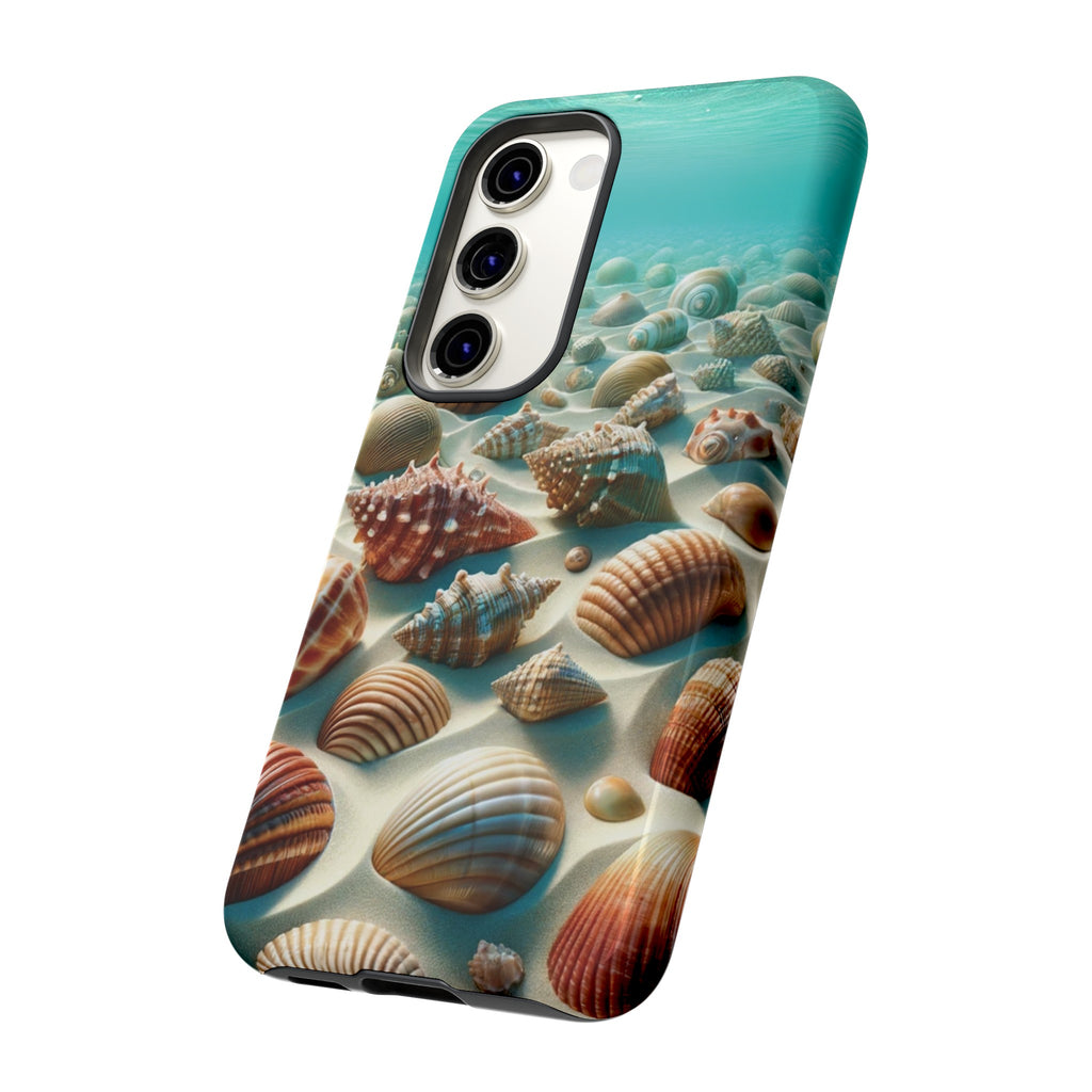 Plush Ocean Bliss Turquoise Seashell Ocean Beach View Protective Phone Case Gift for Her Phone 15, Samsung iPhone Samsung Gift for Her Case iPhone 15, Samsung iPhone Samsung Accessory Gift for Her.