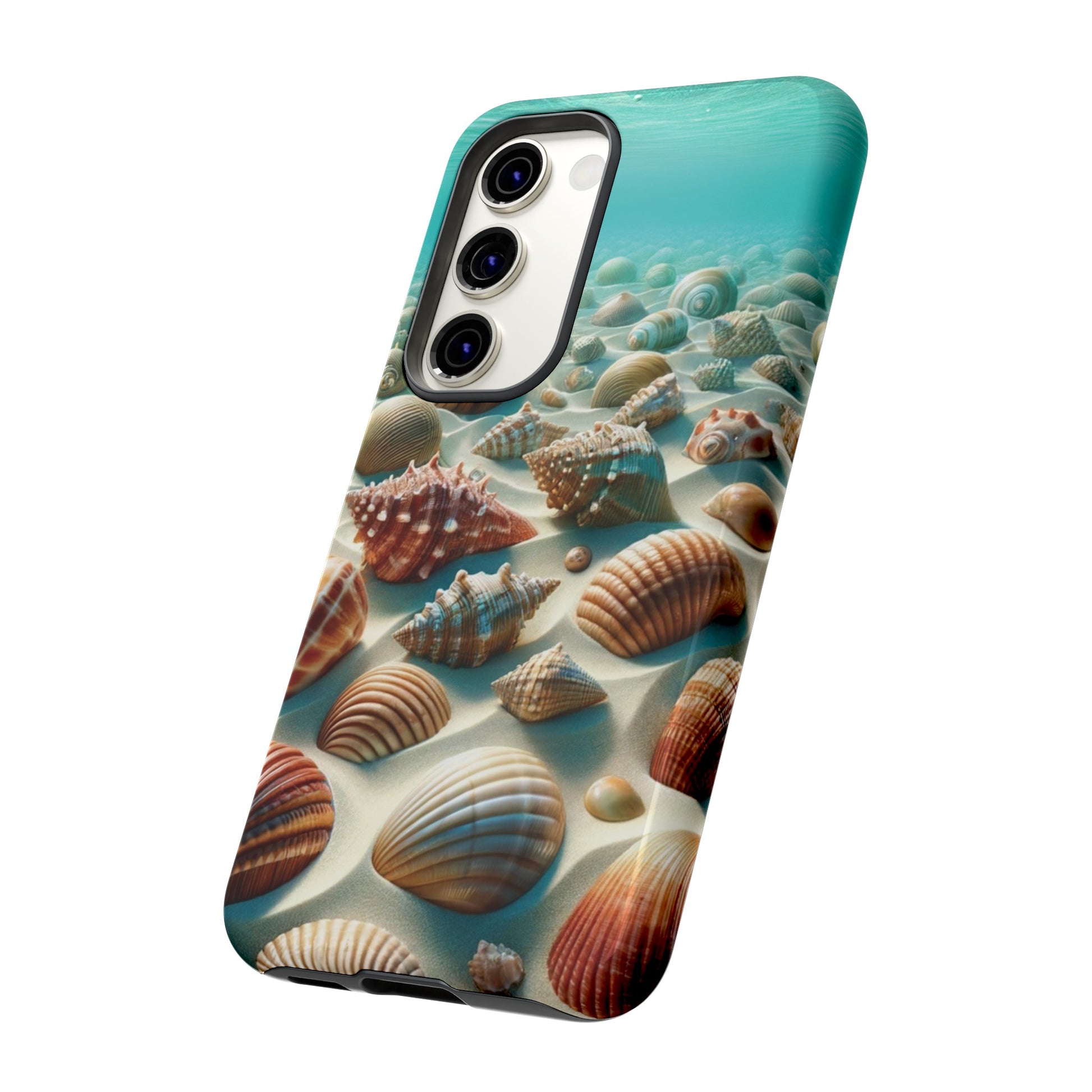 Plush Ocean Bliss Turquoise Seashell Ocean Beach View Protective Phone Case Gift for Her Phone 15, Samsung iPhone Samsung Gift for Her Case iPhone 15, Samsung iPhone Samsung Accessory Gift for Her.