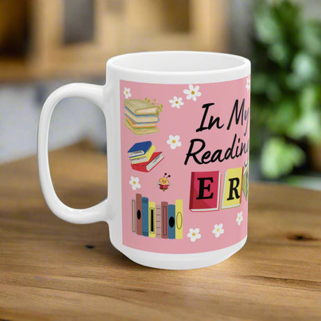 In My Reading Era Coffee Mug – 11oz & 15oz | Book Lover Gift, Cute Literary Mug, Cozy Reading Mug, Bookish Gift, Aesthetic Coffee Cup for Readers