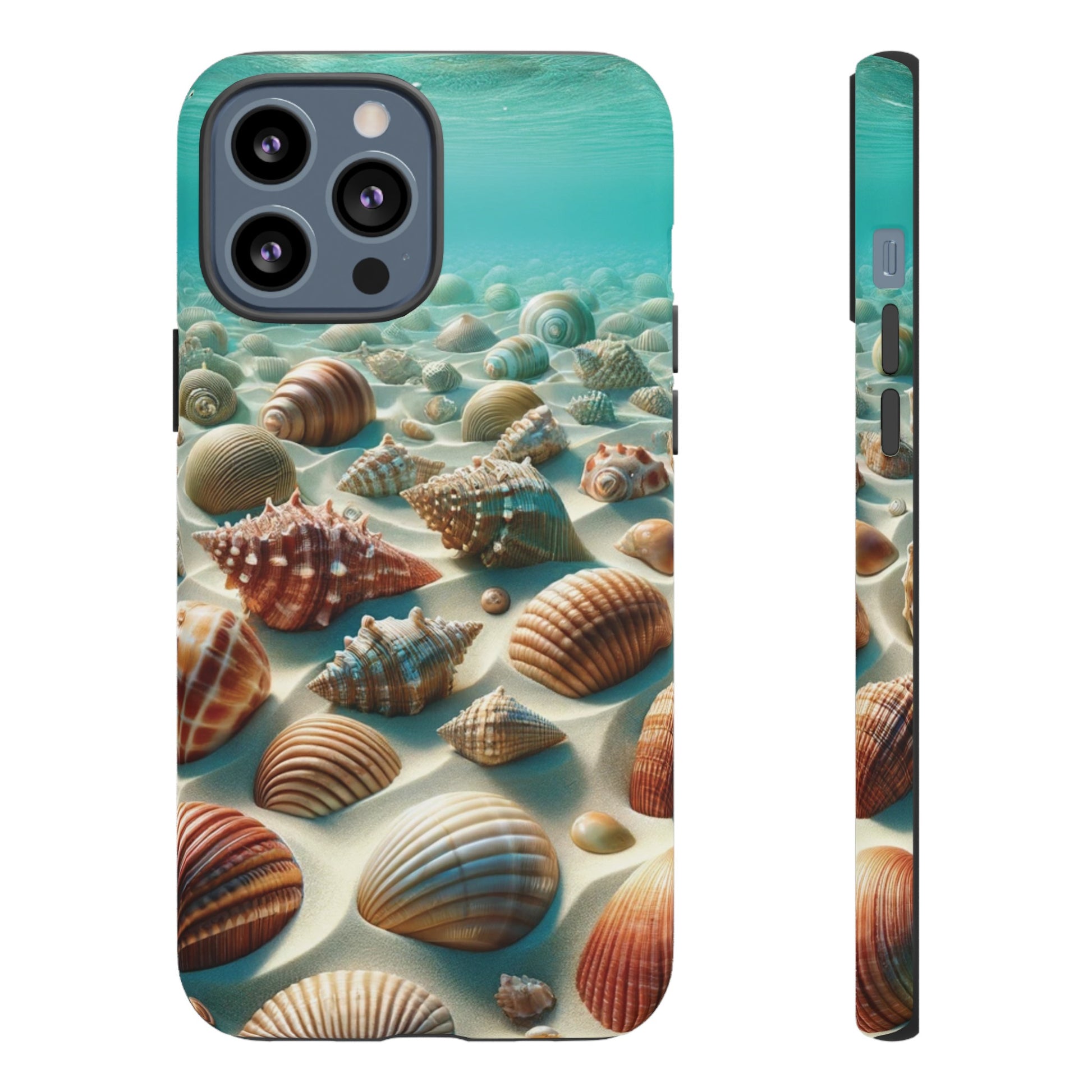 Plush Ocean Bliss Turquoise Seashell Ocean Beach View Protective Phone Case Gift for Her Phone 15, Samsung iPhone Samsung Gift for Her Case iPhone 15, Samsung iPhone Samsung Accessory Gift for Her.