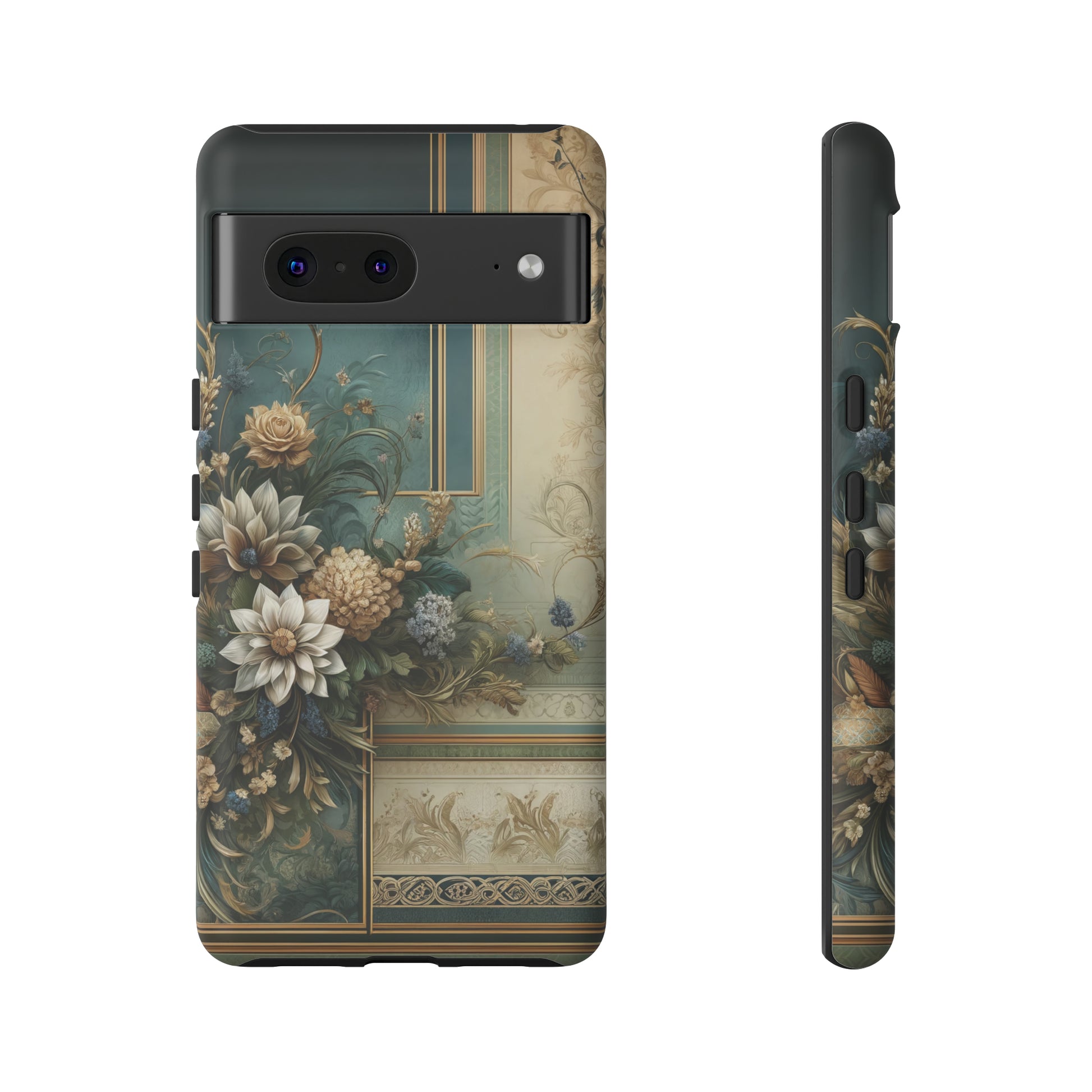Victorian Floral Boho Luxury Phone Tough Case Floral Elegant Durable Stylish for Modern Devices iPhone 15, Samsung iPhone Samsung Accessory Gift for Her.