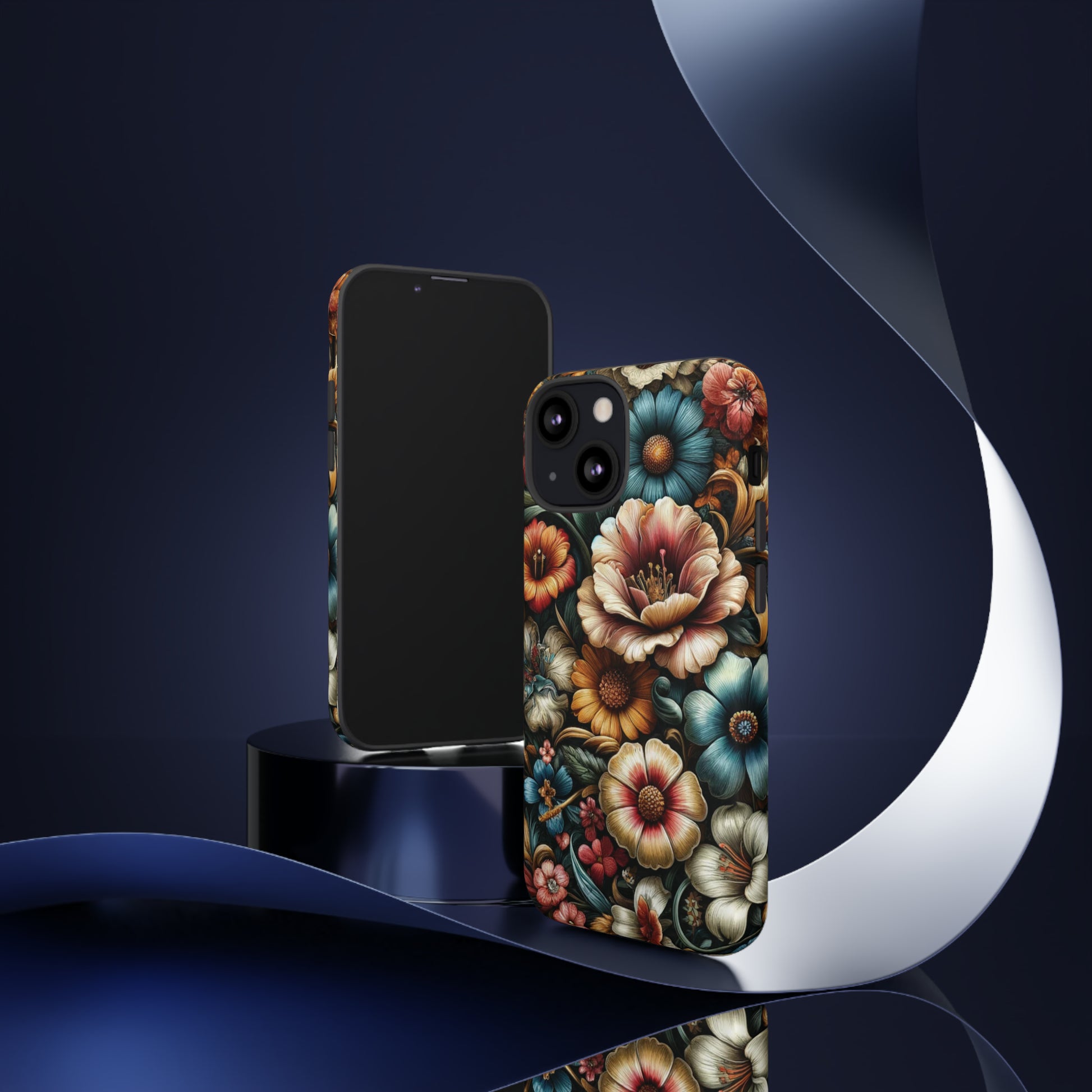 Pastel Floral Design Luxury Phone Tough Case Floral Elegant Durable Stylish for Modern Devices iPhone 15, Samsung iPhone Samsung Accessory Gift for Her.